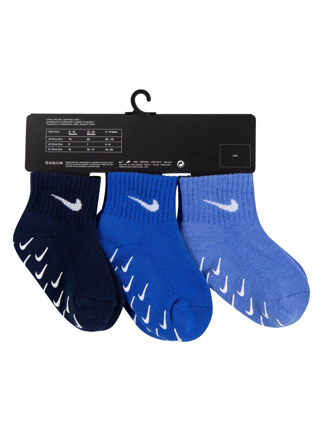 Image 3 of 4 of Nike Infant Unisex 3 Pack Gripper Socks - Multi