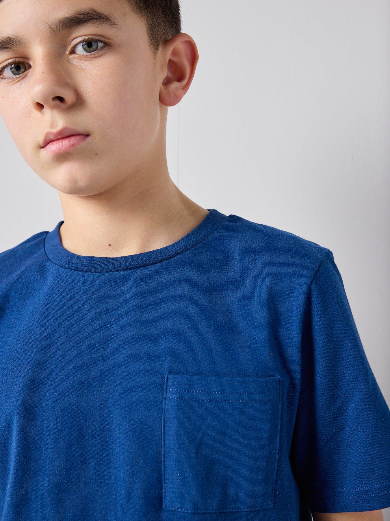 Image 3 of 6 of The Very Collection Boys Woven Stripe Pyjama Set - Black