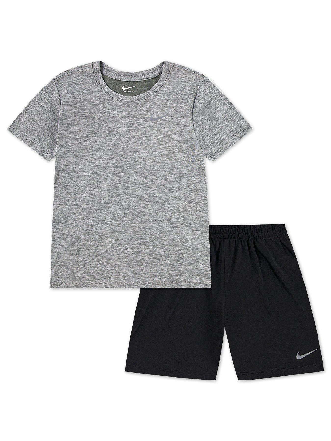 Nike Kids Boys Tee Short Set - Black