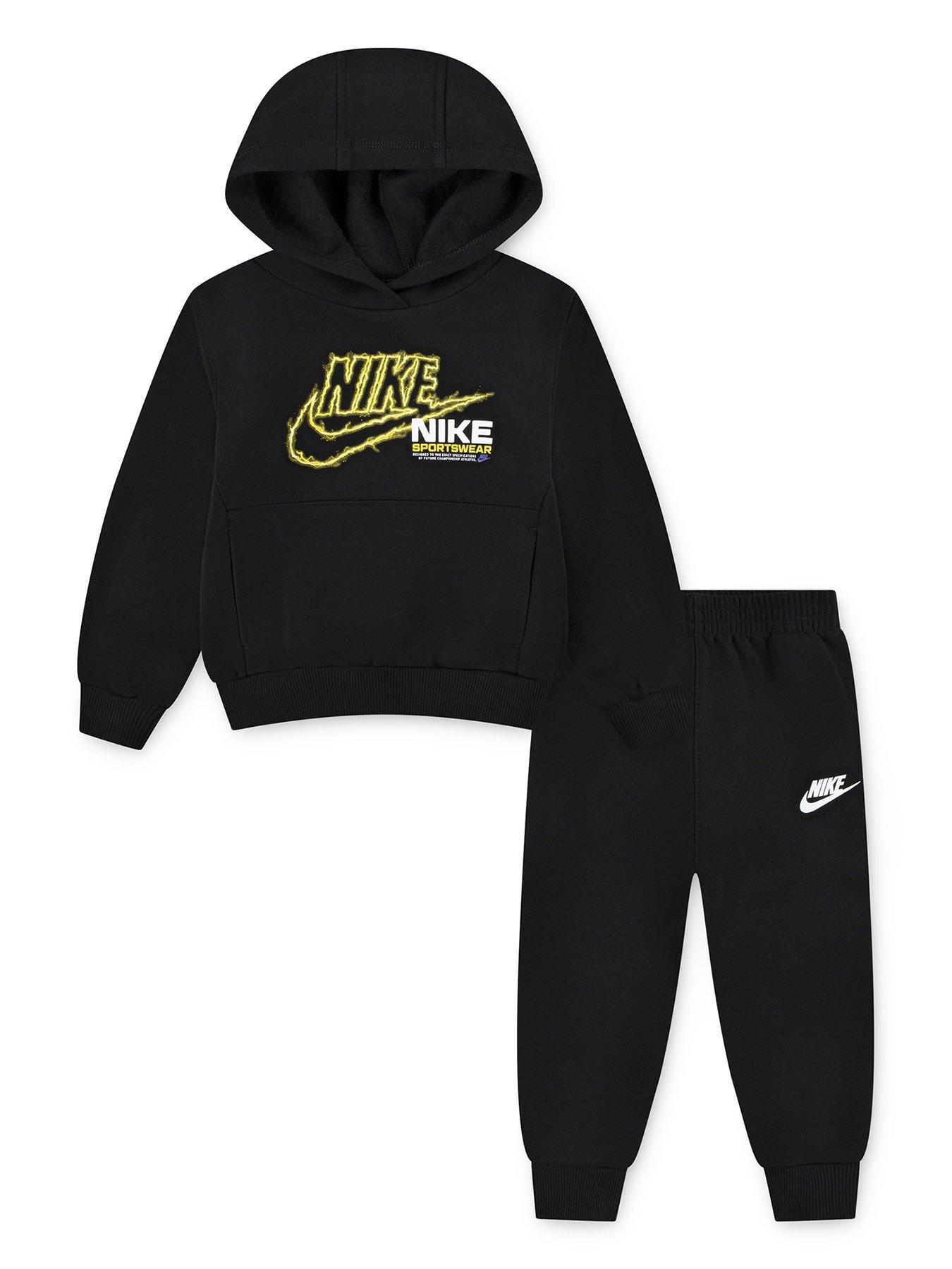 Nike Kids Boys Fleece Hoodie And Jogger Set - Black