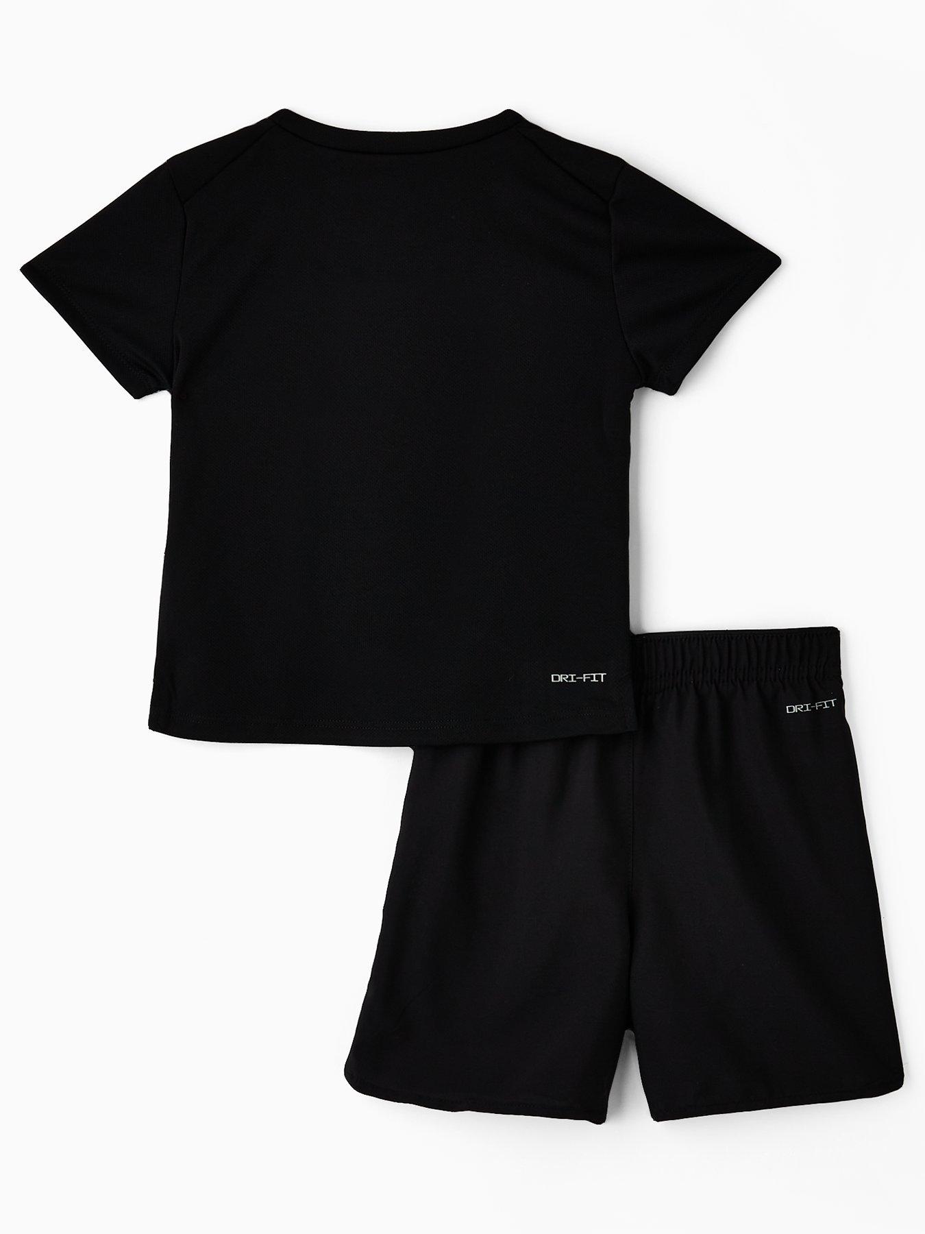 Nike Infant Boys Miler Challenger Short And T-Shirt Set Black Very