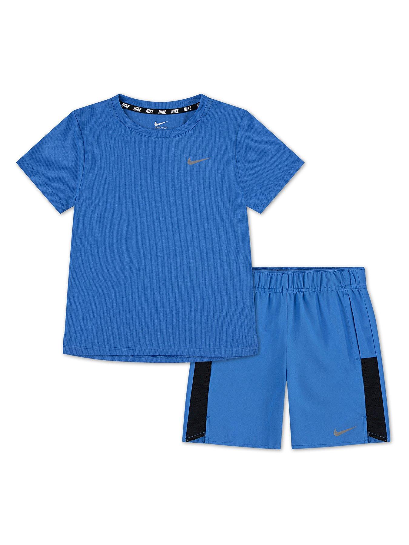Nike Infant Boys Miler Challenger Short And T-shirt Set - Blue