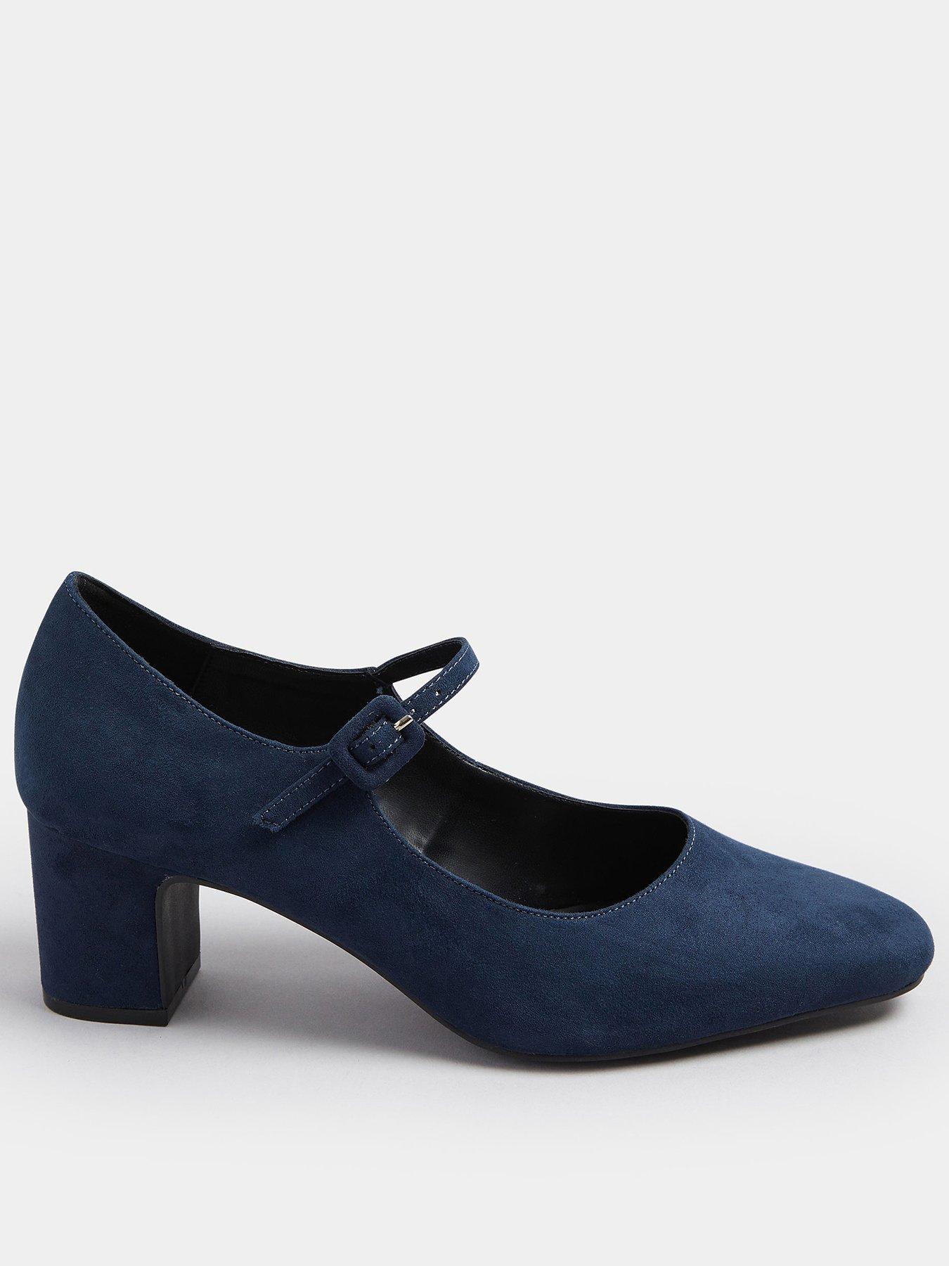 undefined Pointed Block Heel Mary-Jane - Blue