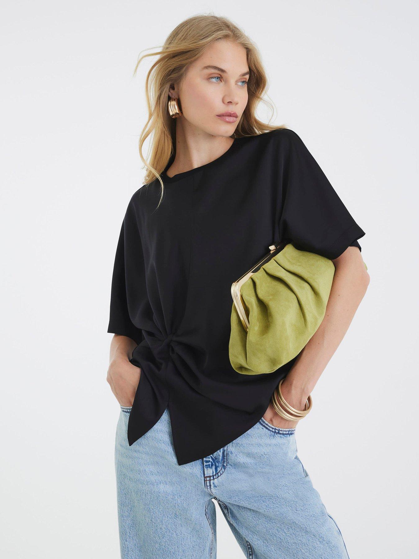 undefined Knot Front Blouse