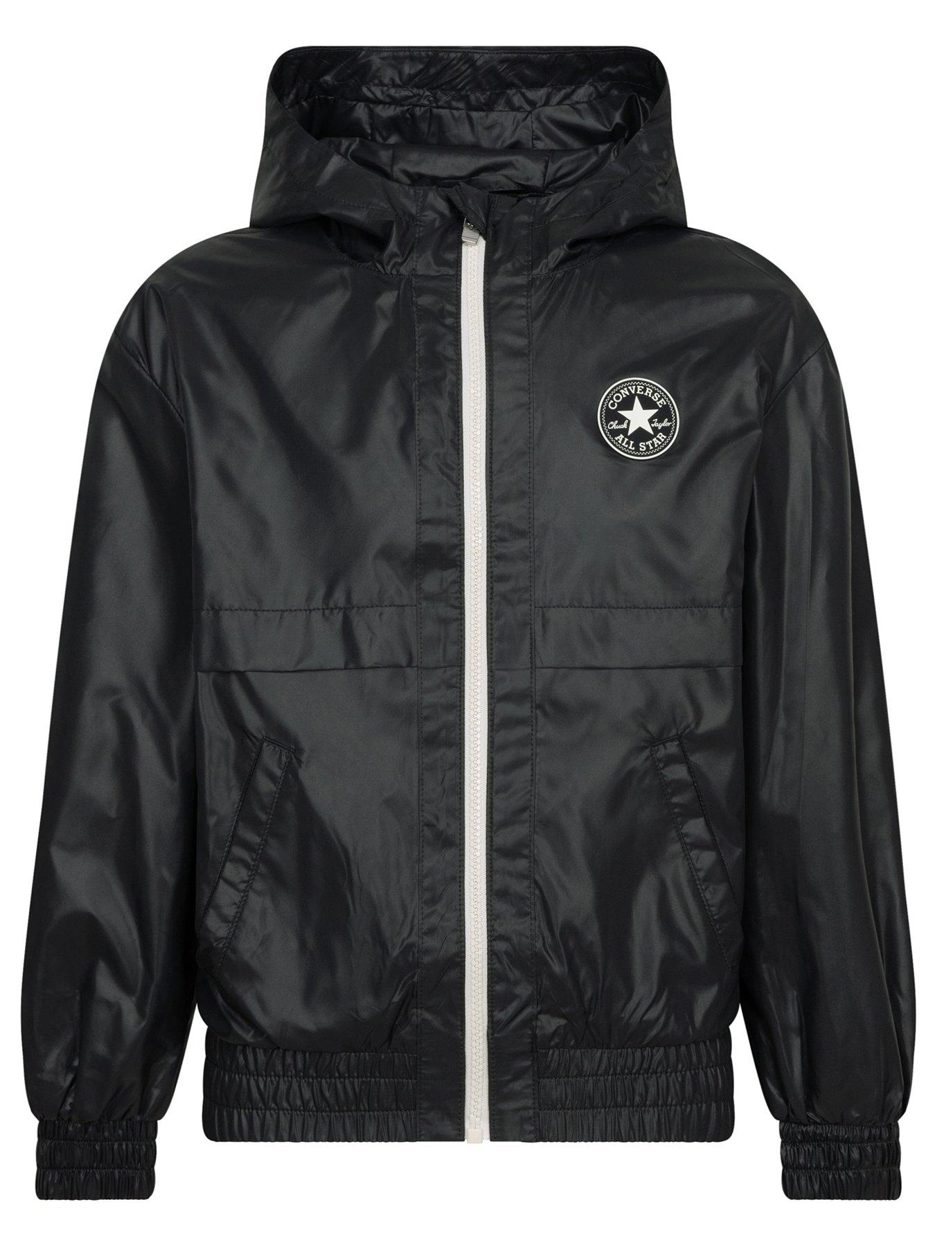 Converse Junior Girls Windbreaker Jacket - Black