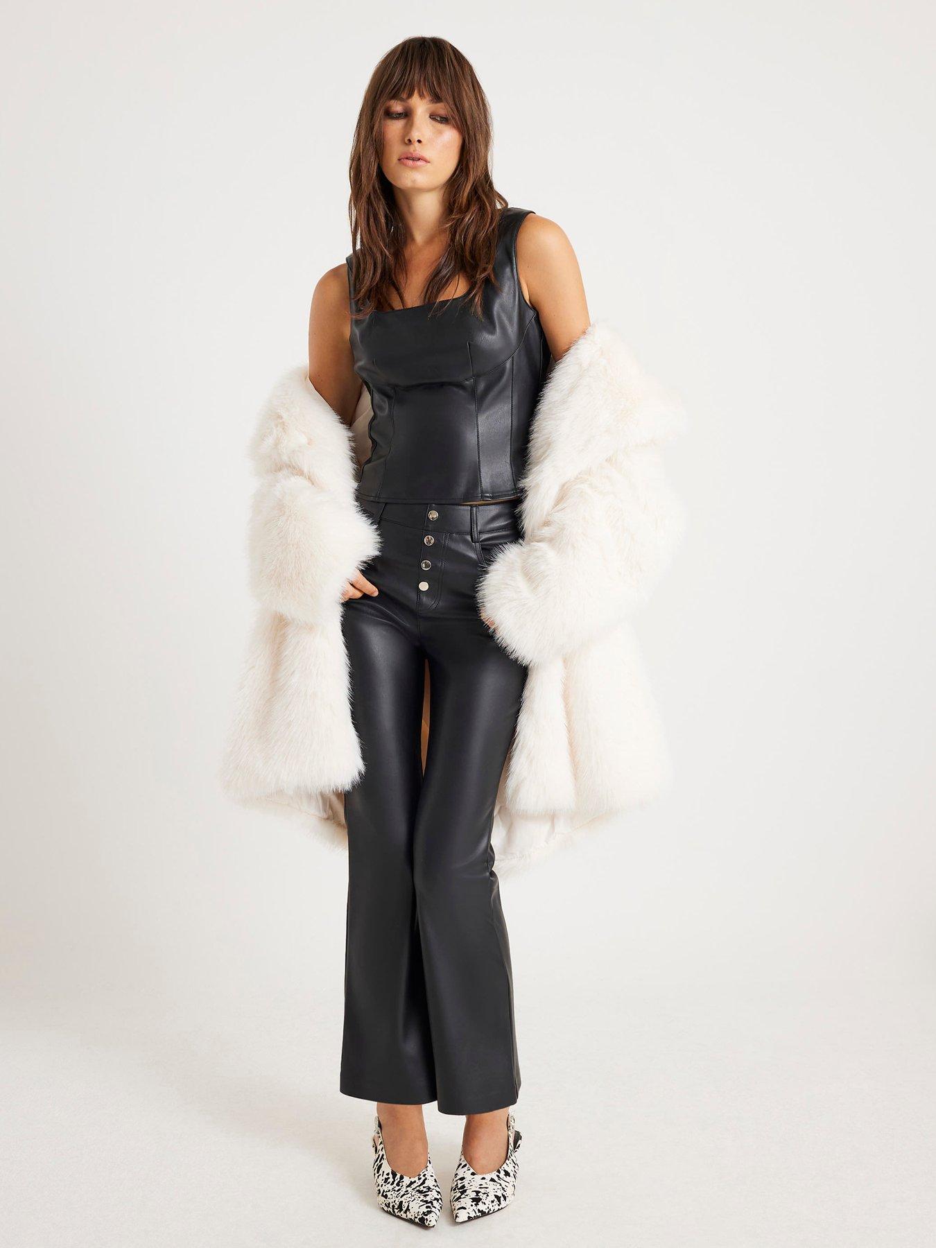 River Island Multi Button Kickflare - Black