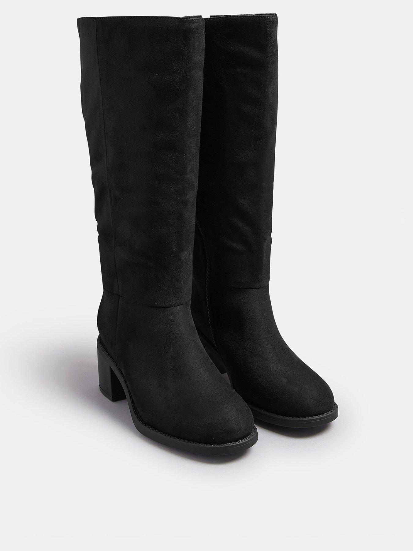 Image 2 of 4 of Yours Extra Wide Fit Block Heel Knee High Boot - Black