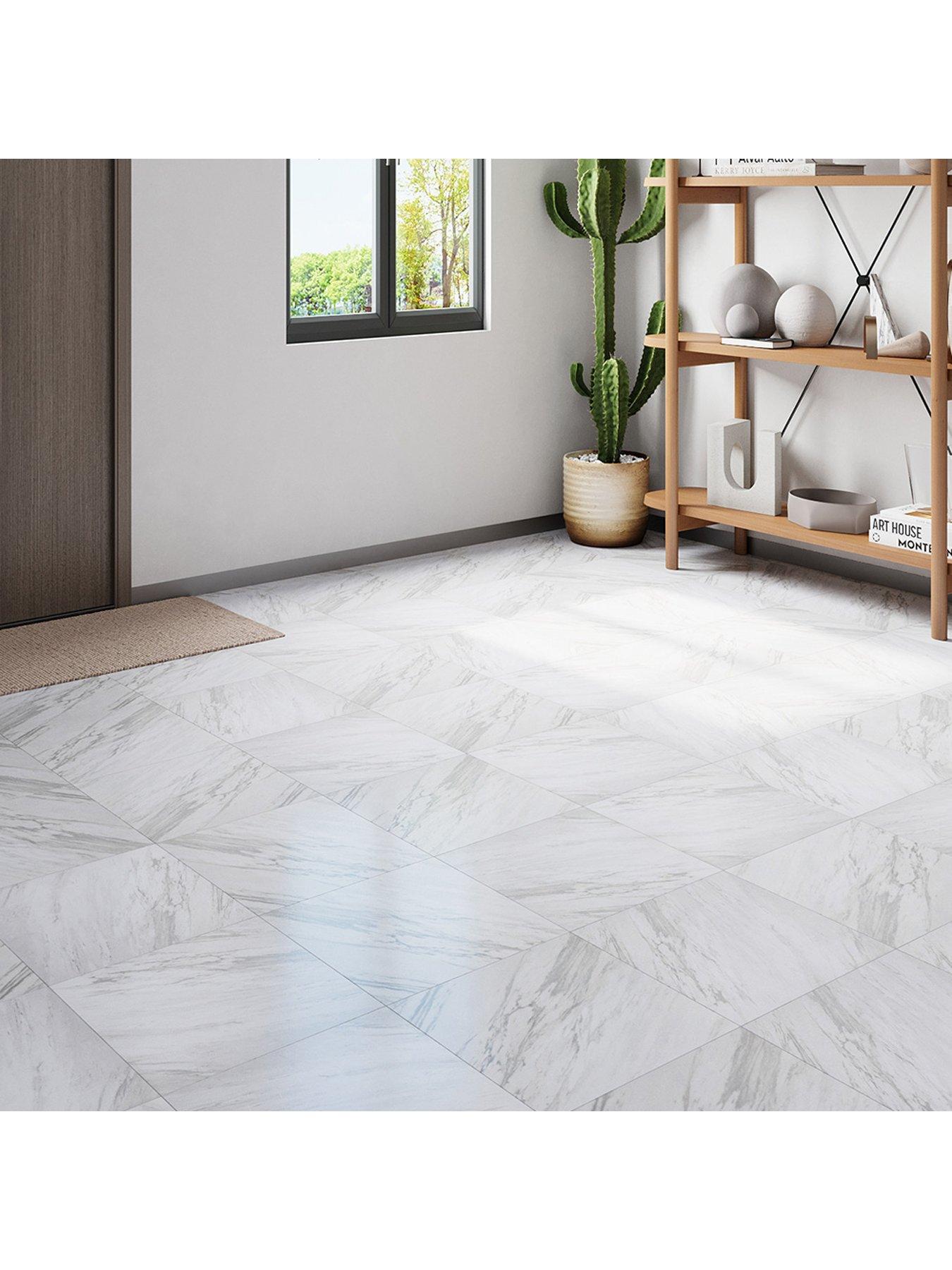 Image 3 of 7 of Living and Home Set Of 24 Marble Stone Effect Self Adhesive Pvc Floor Tiles Vinyl Tiles Covering 5m&sup2;