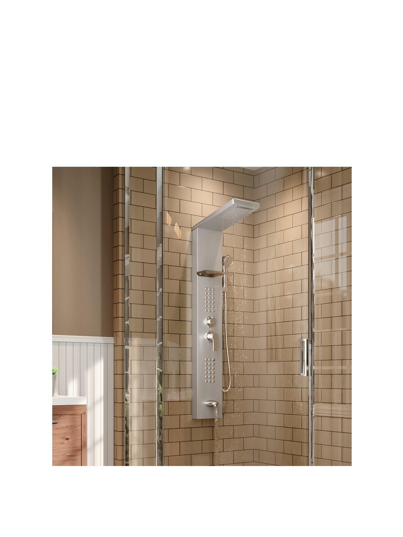 Image 2 of 6 of Living and Home Silver Wall Mount Shower Panel Tower System