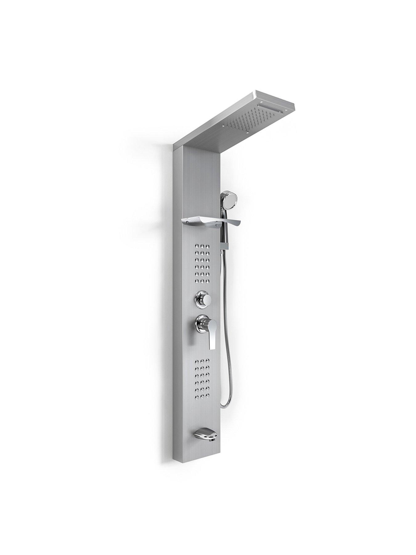 Image 3 of 6 of Living and Home Silver Wall Mount Shower Panel Tower System