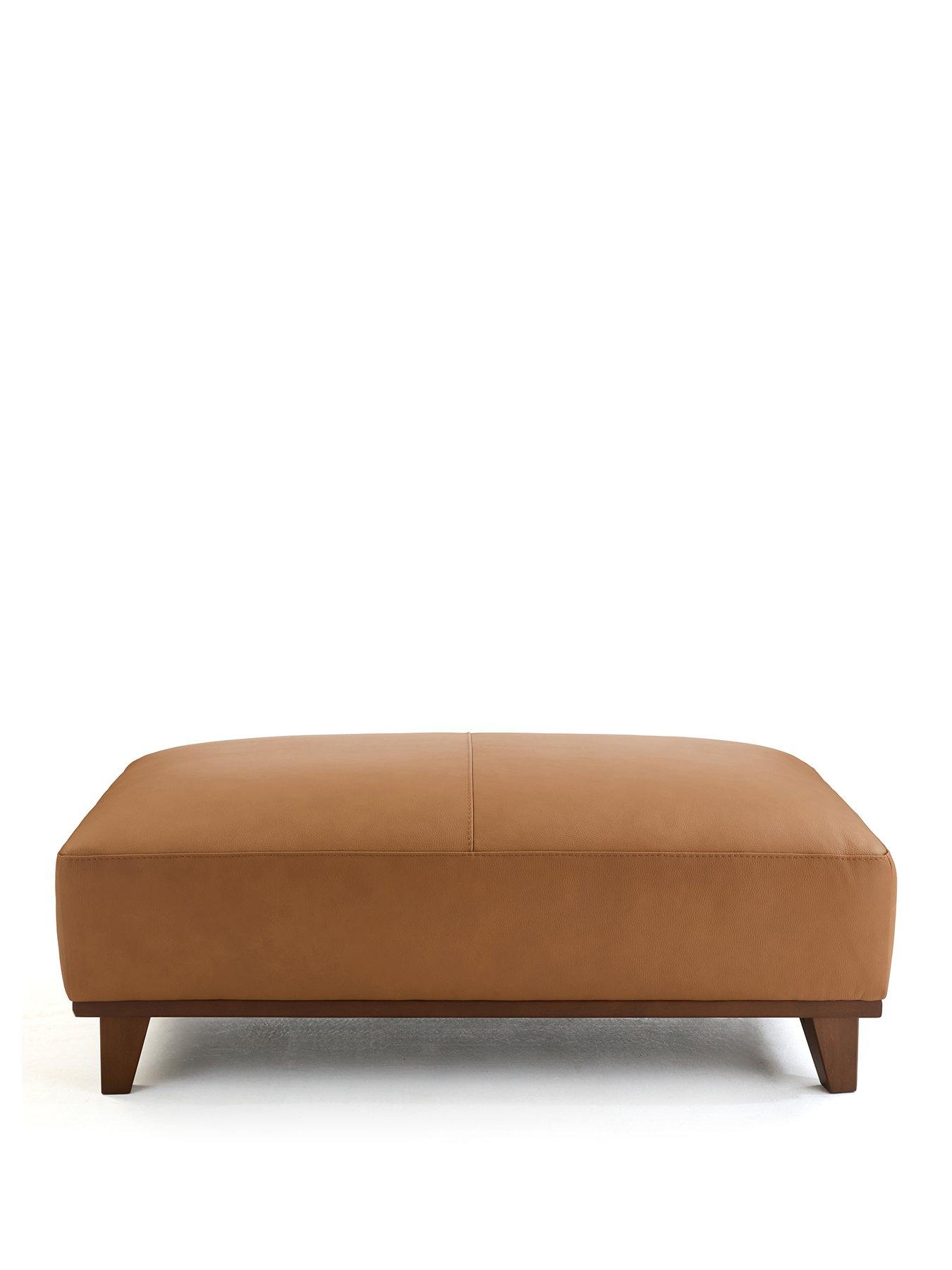 Image 2 of 6 of The Very Collection Chiswick Italian Leather Footstool