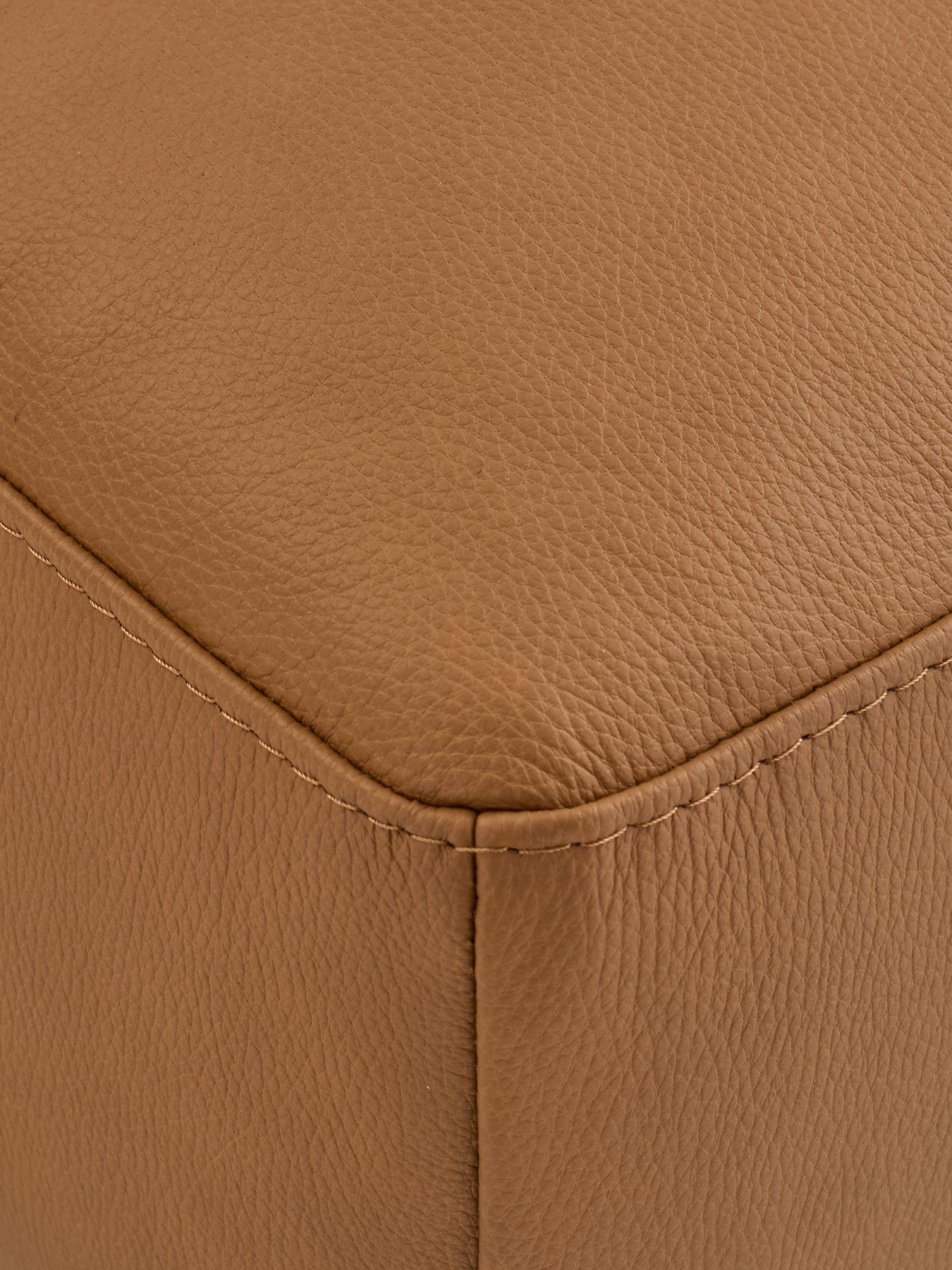 Image 5 of 6 of The Very Collection Chiswick Italian Leather Footstool