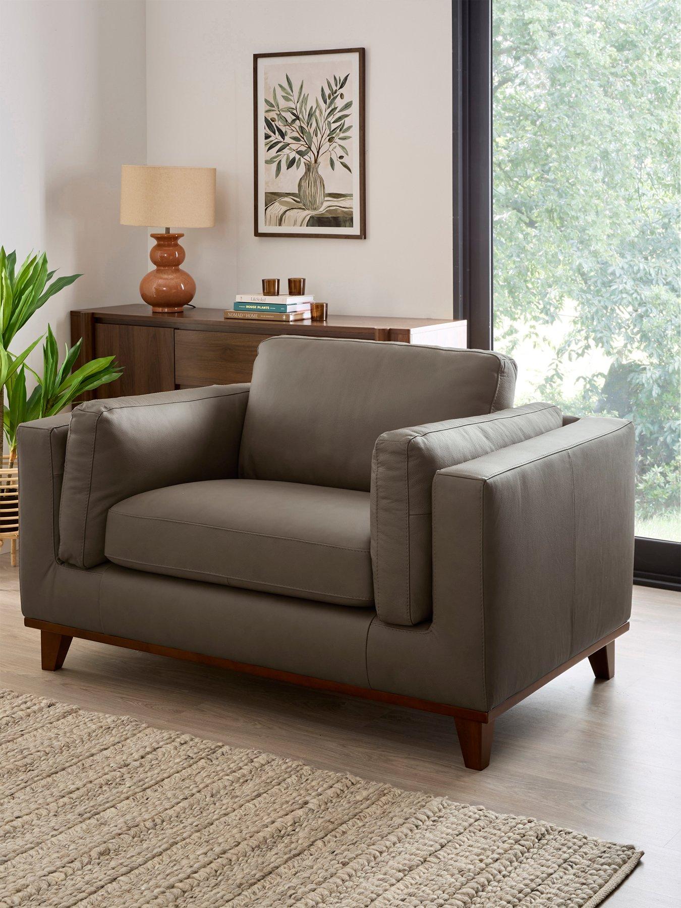 The Very Collection Chiswick Italian Leather Snuggle Chair - FSC® Certified
