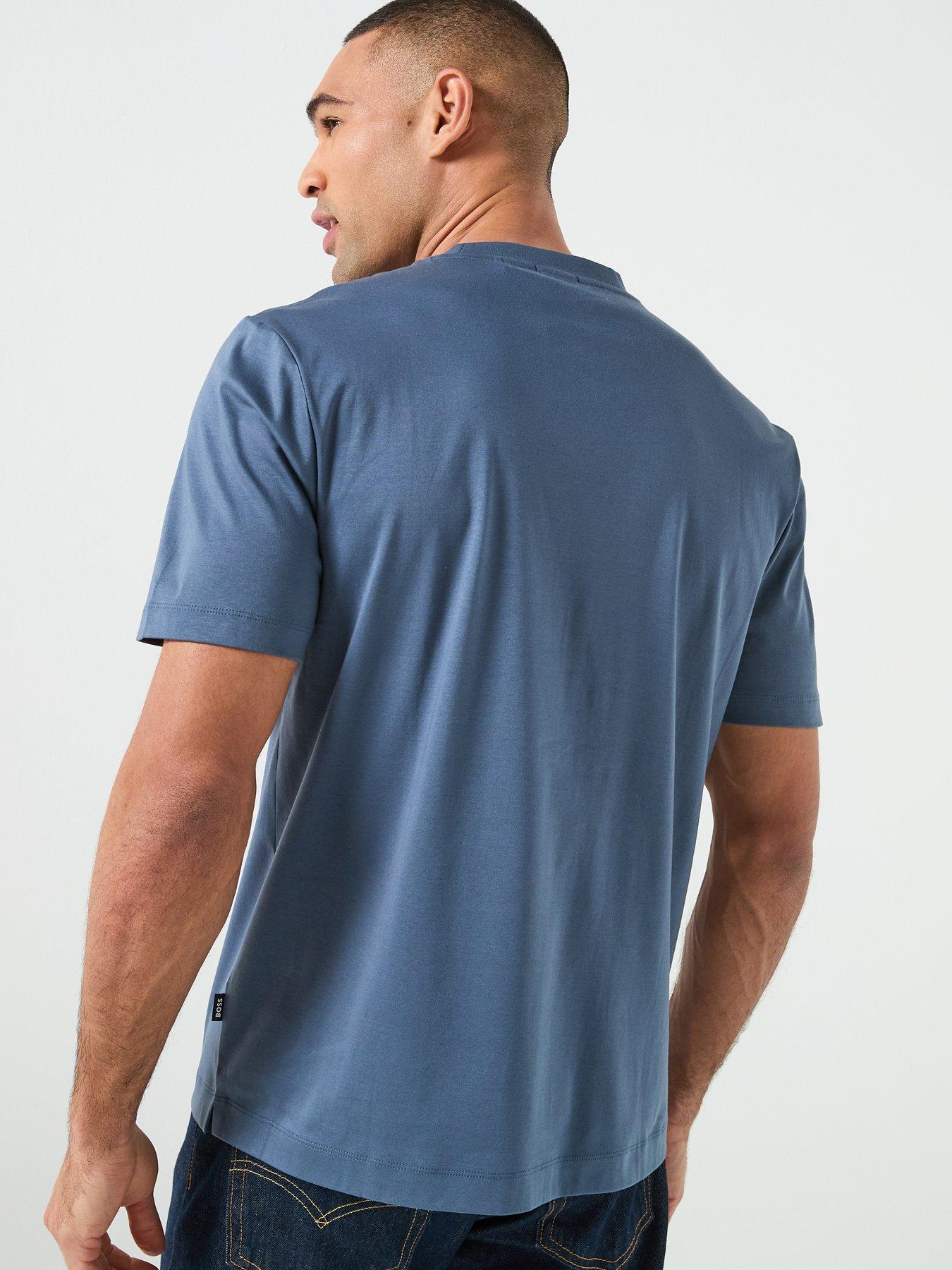 Image 2 of 4 of BOSS C-Taut 01 Regular Fit Nickel Logo T-Shirt - Blue