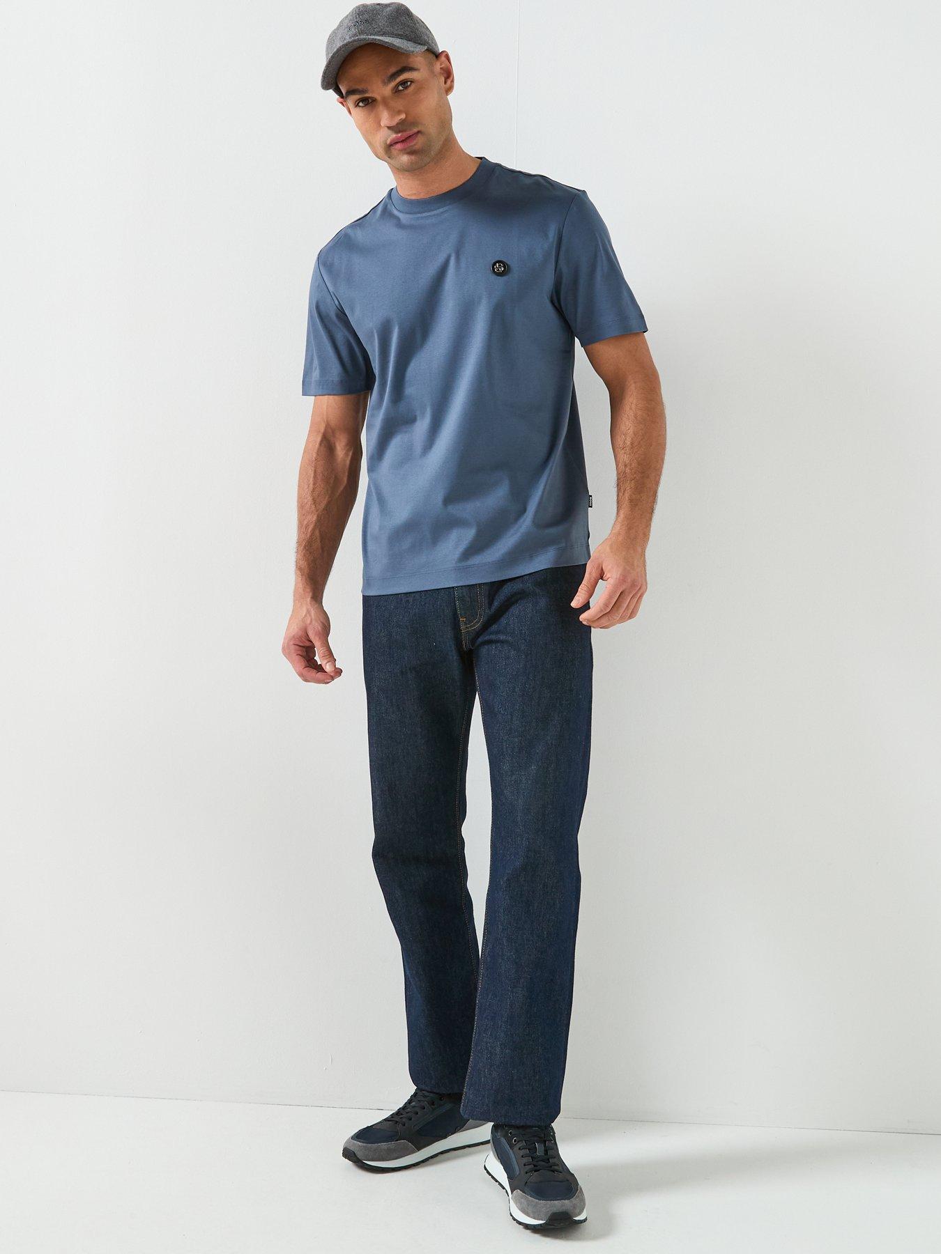 Image 3 of 4 of BOSS C-Taut 01 Regular Fit Nickel Logo T-Shirt - Blue