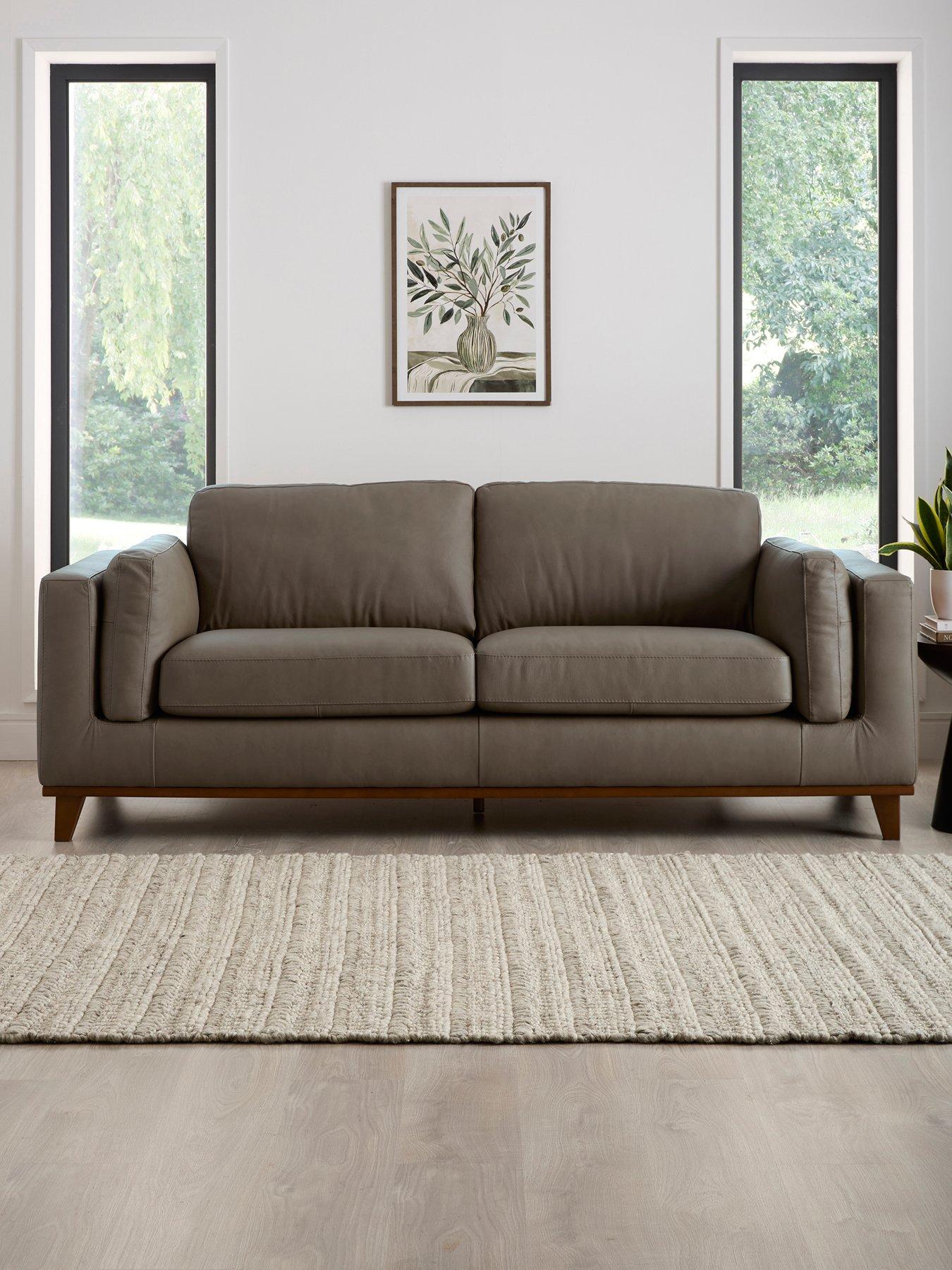 The Very Collection Chiswick Italian Leather 3 Seater Sofa