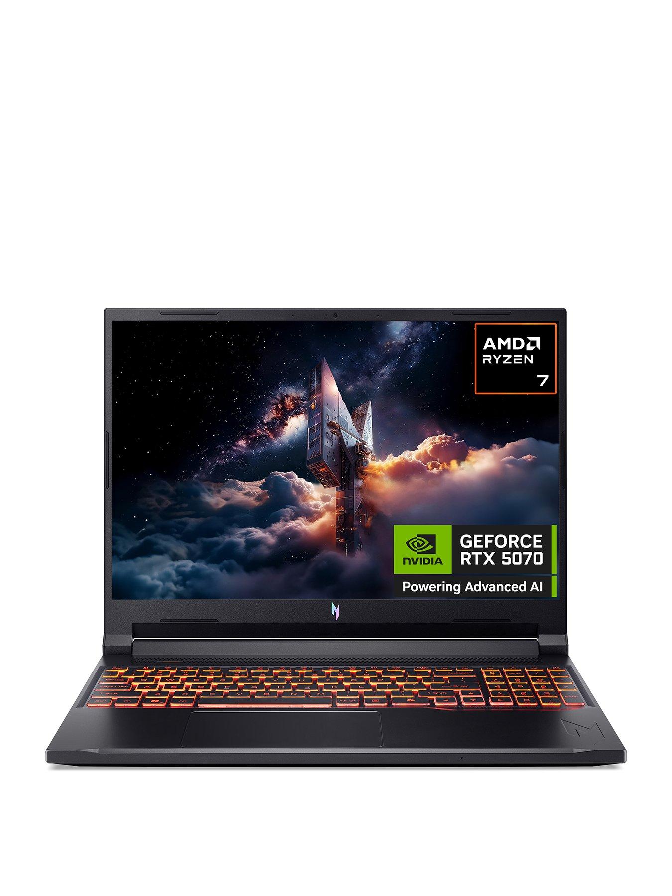 Image 1 of 8 of Acer Nitro V16 Gaming Laptop - GeForce RTX 5070 - AMD Ryzen 7 - 16GB RAM - 1TB - 16in