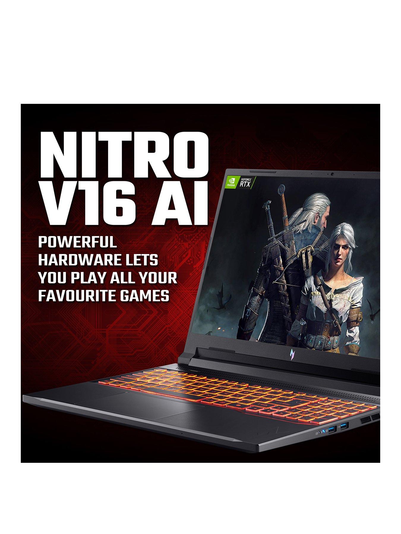 Image 2 of 8 of Acer Nitro V16 Gaming Laptop - GeForce RTX 5070 - AMD Ryzen 7 - 16GB RAM - 1TB - 16in