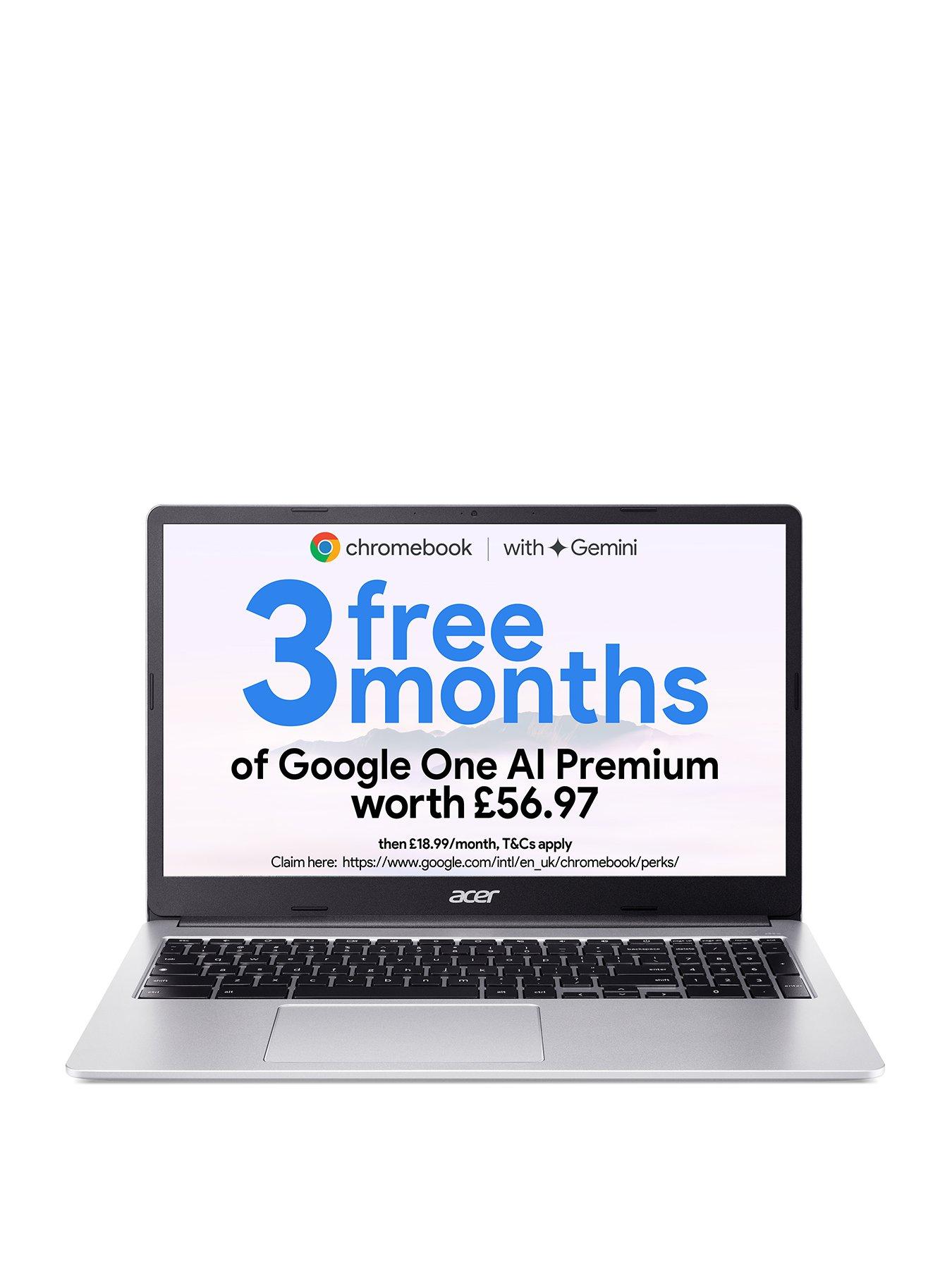 undefined Chromebook - 15.6in  - Intel Celeron - 8GB RAM - 128GB  - Silver