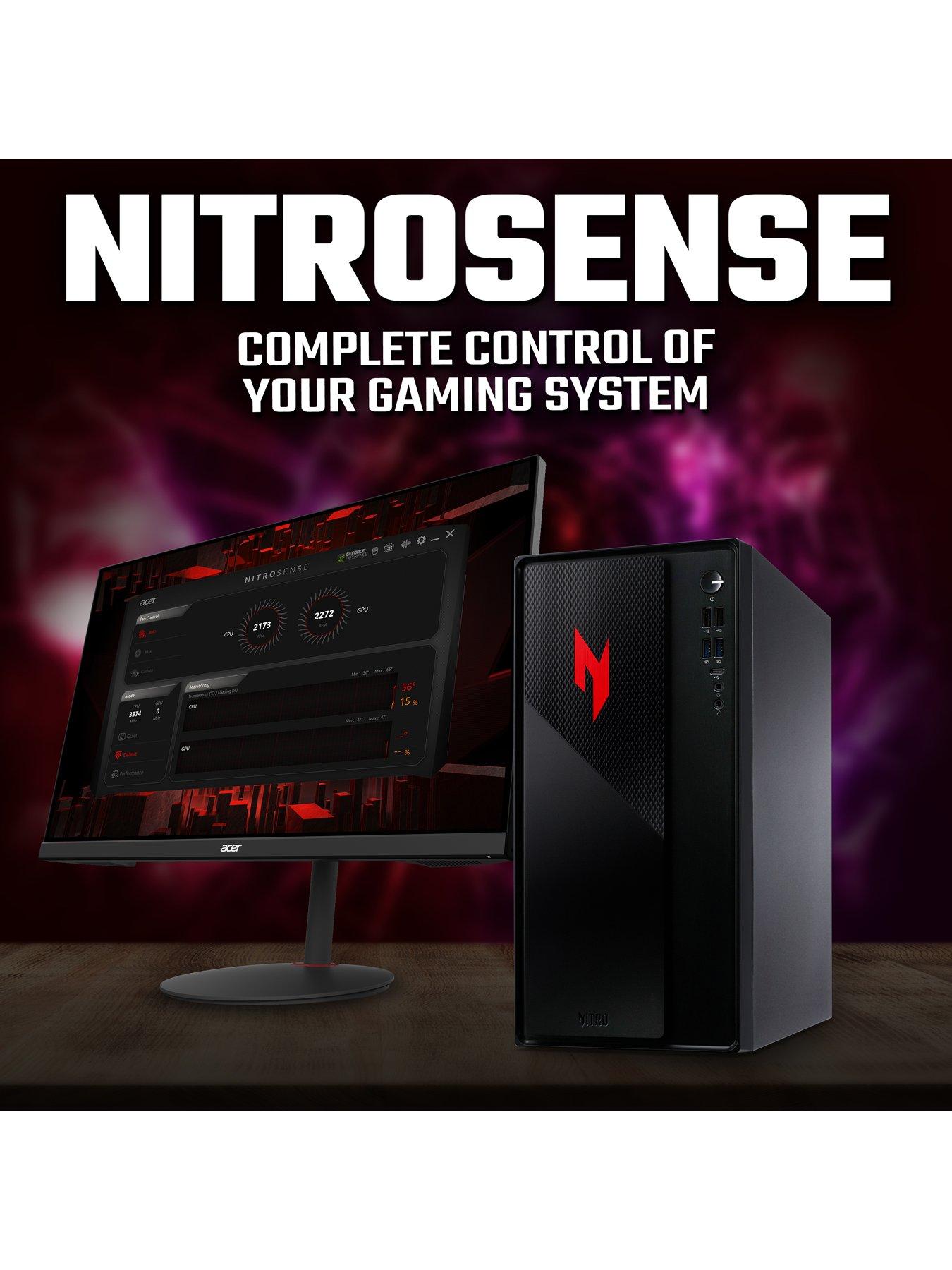 Image 4 of 8 of Acer Nitro N20 Gaming Desktop - GeForce RTX 3050 - Intel Core i5 - 16GB RAM - 512GB - Black