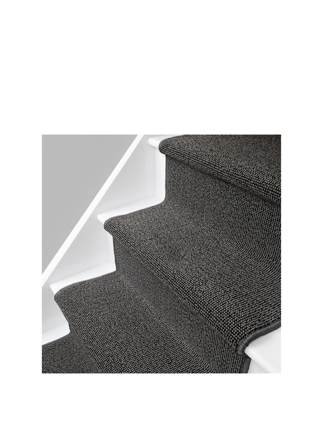 Image 2 of 4 of Homemaker Bobble Textured Stair Runner In Dark Grey - 57 X 600 Cm