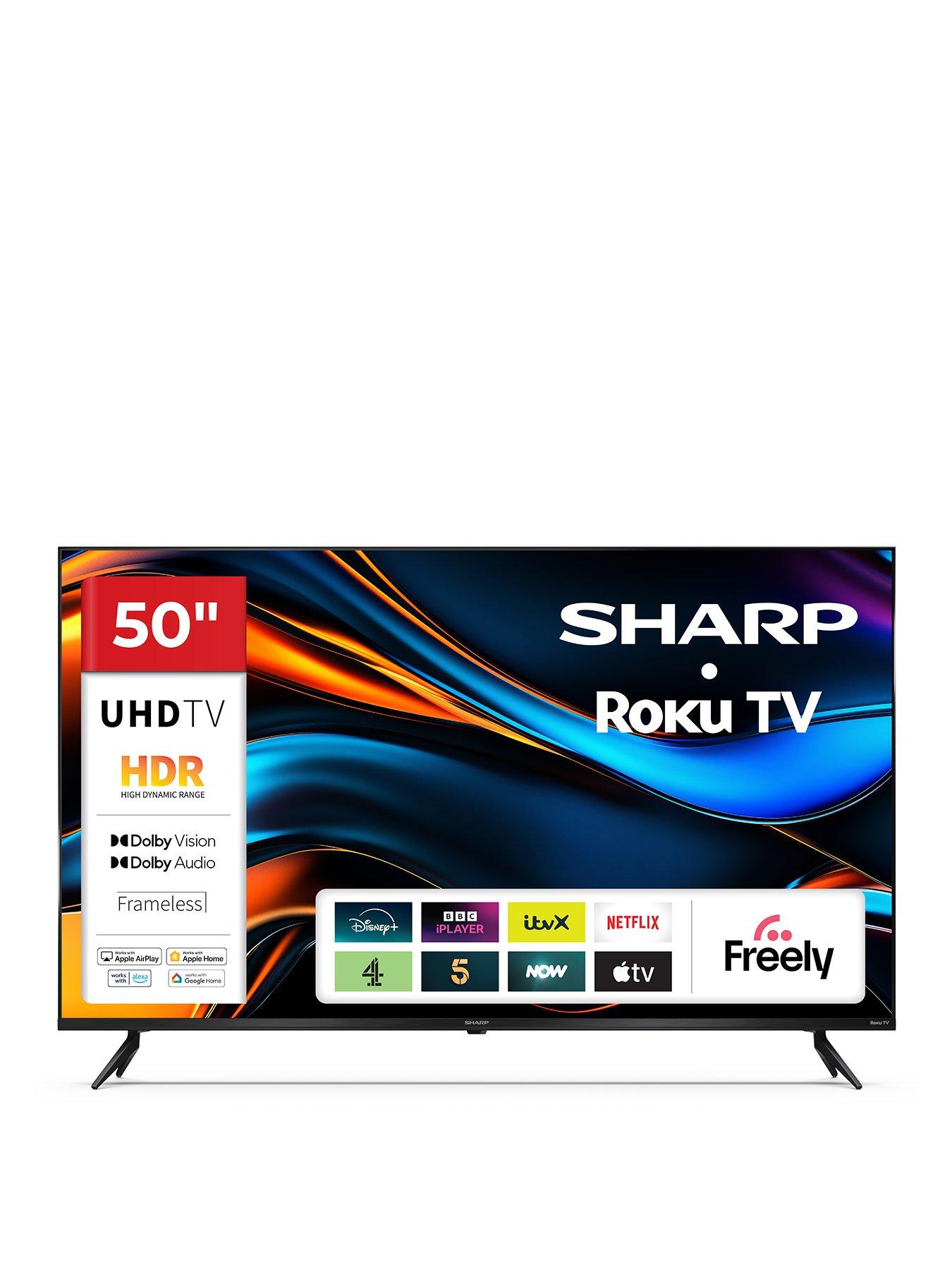 Sharp 50HJ4225K 50-inch 4K Ultra HD Smart Roku TV with Freely