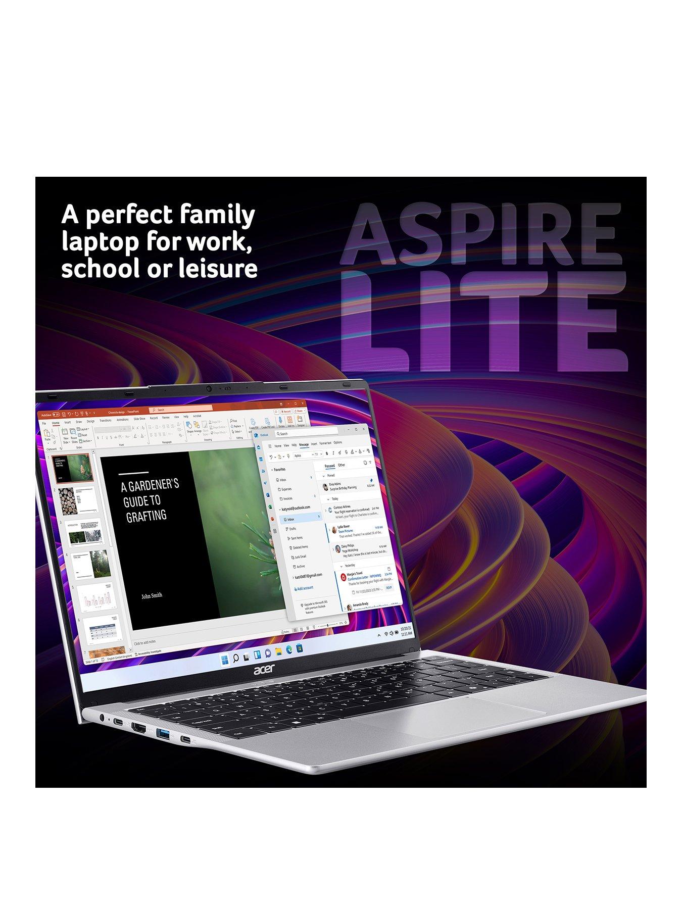 Image 2 of 8 of Acer Aspire Lite - 14in  - Intel Core i3 - 8GB RAM - 256GB  - Silver - With Optional M365 Personal