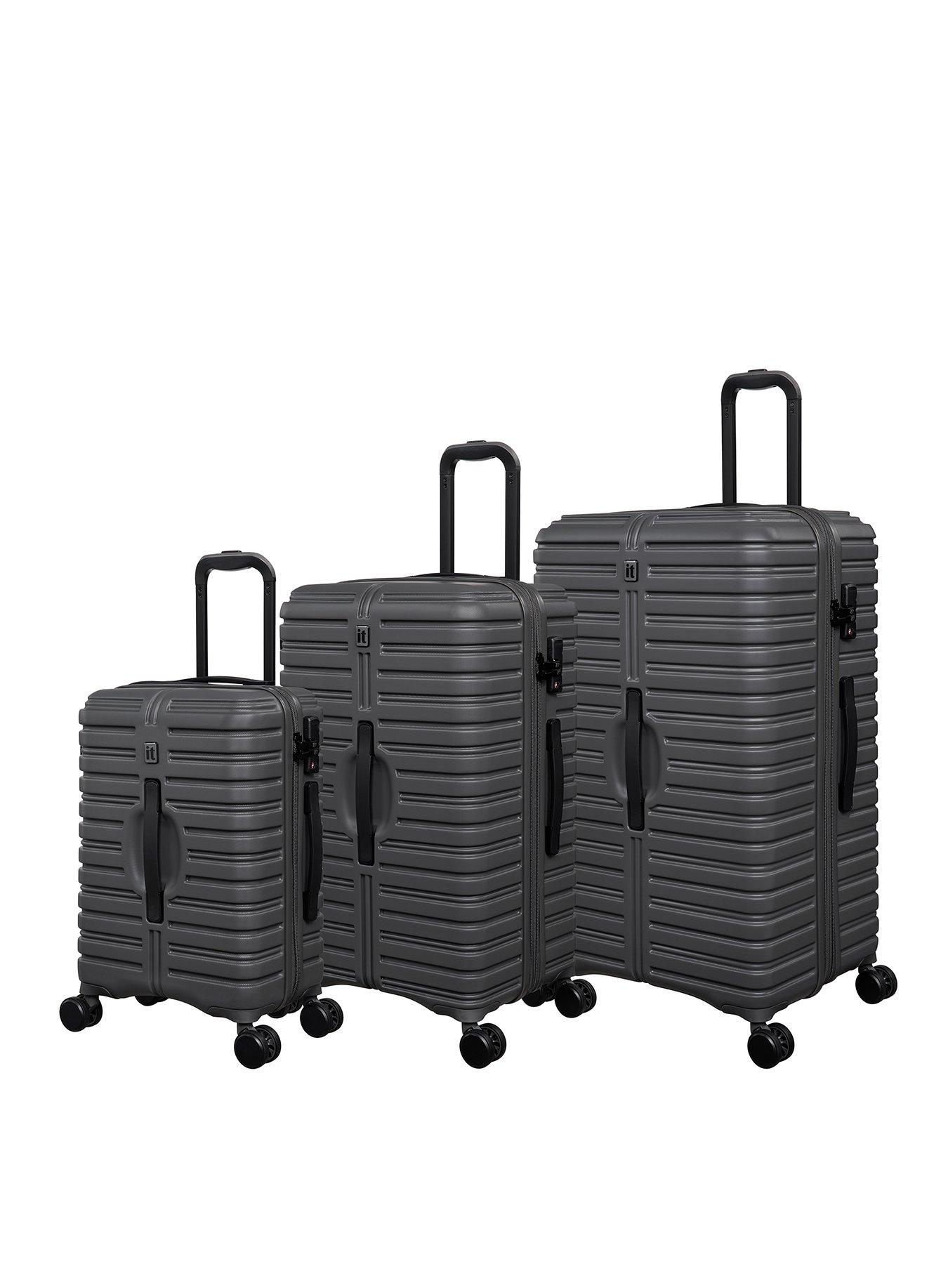 undefined Jumbo Charcoal 3pc Suitcase Set