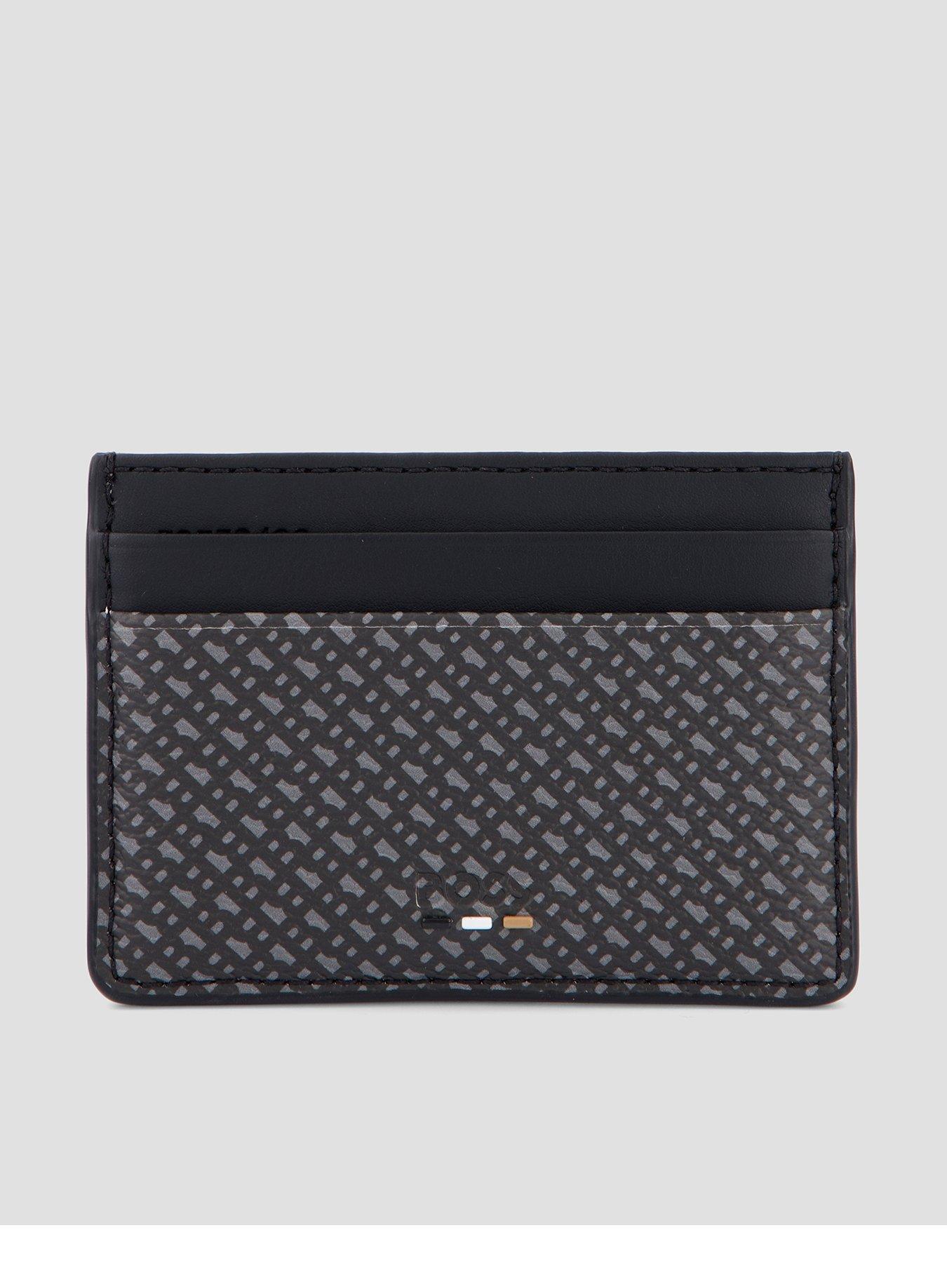 BOSS Ray Monogram Card Holder - Black