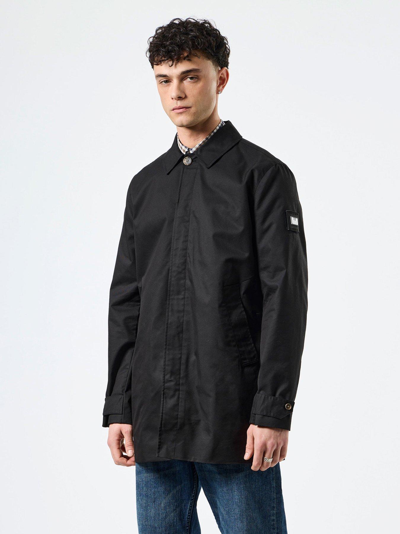 Weekend Offender Whitehouse Mid Length Mac Jacket - Black