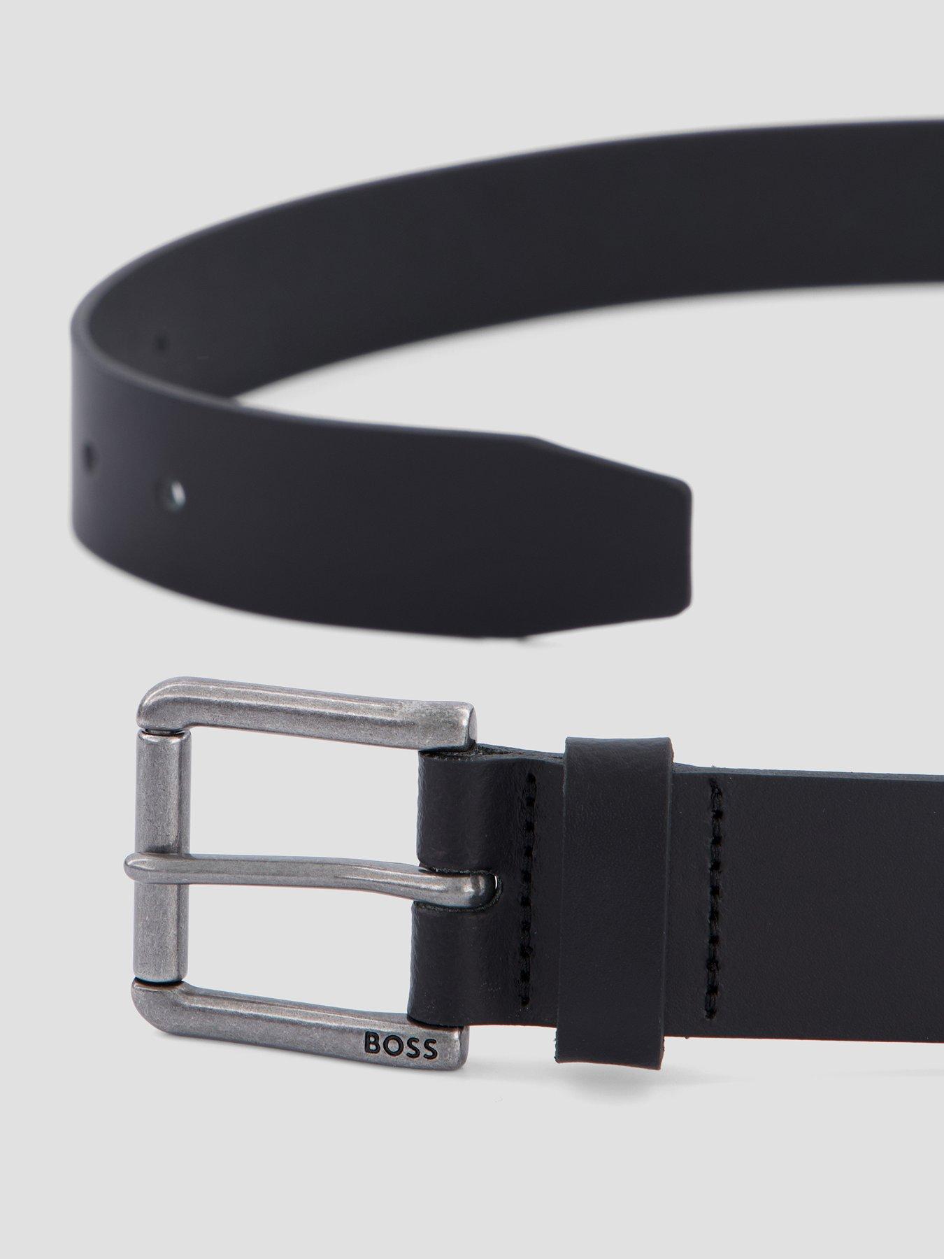 Image 3 of 4 of BOSS Joris Metal Buckle Leather Belt - Black