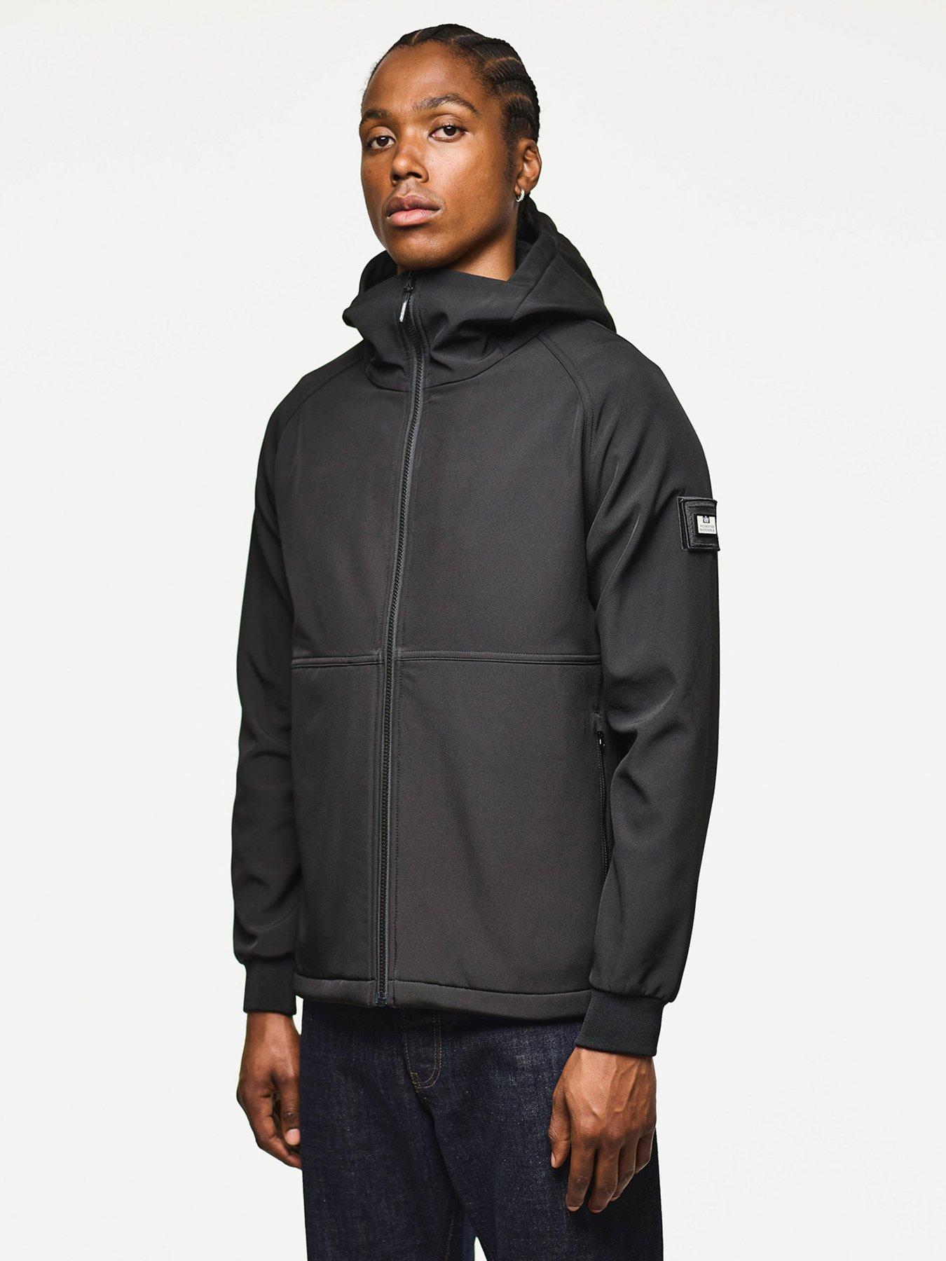 undefined Stipe Softshell Jacket - Black