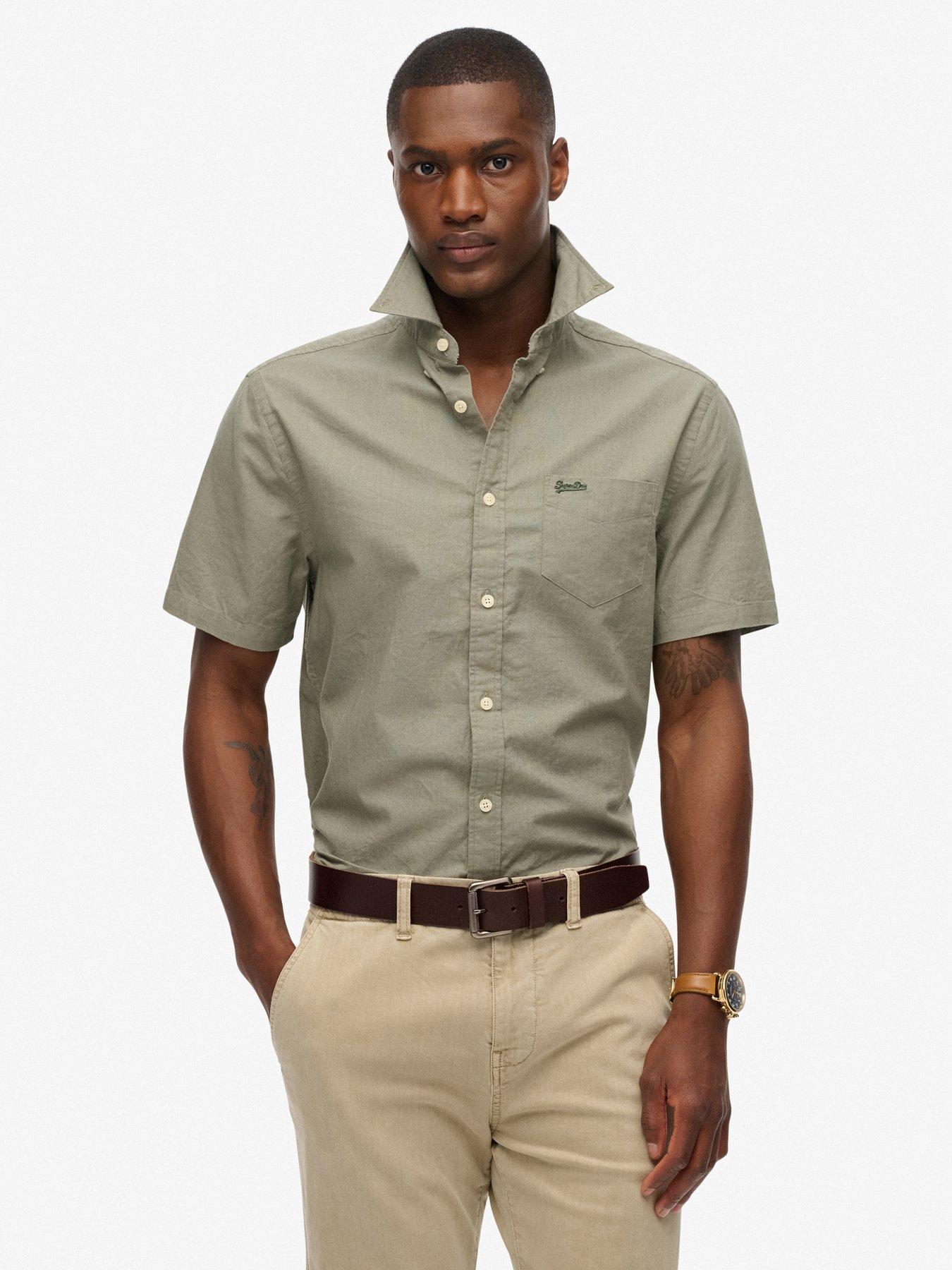 undefined Superdry City Essential Linen Blend Short Sleeve Shirt