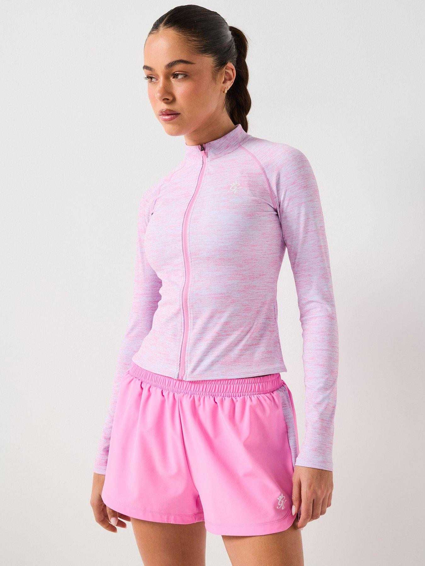 Gym King Women's 365 Full Zip Funnel - Pink