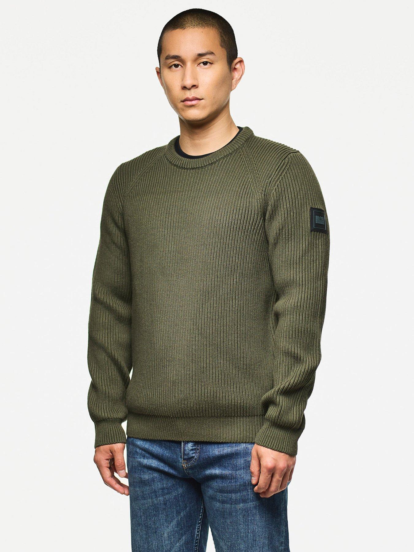 weekend-offender-morello-knitted-wool-jumper-dark-green