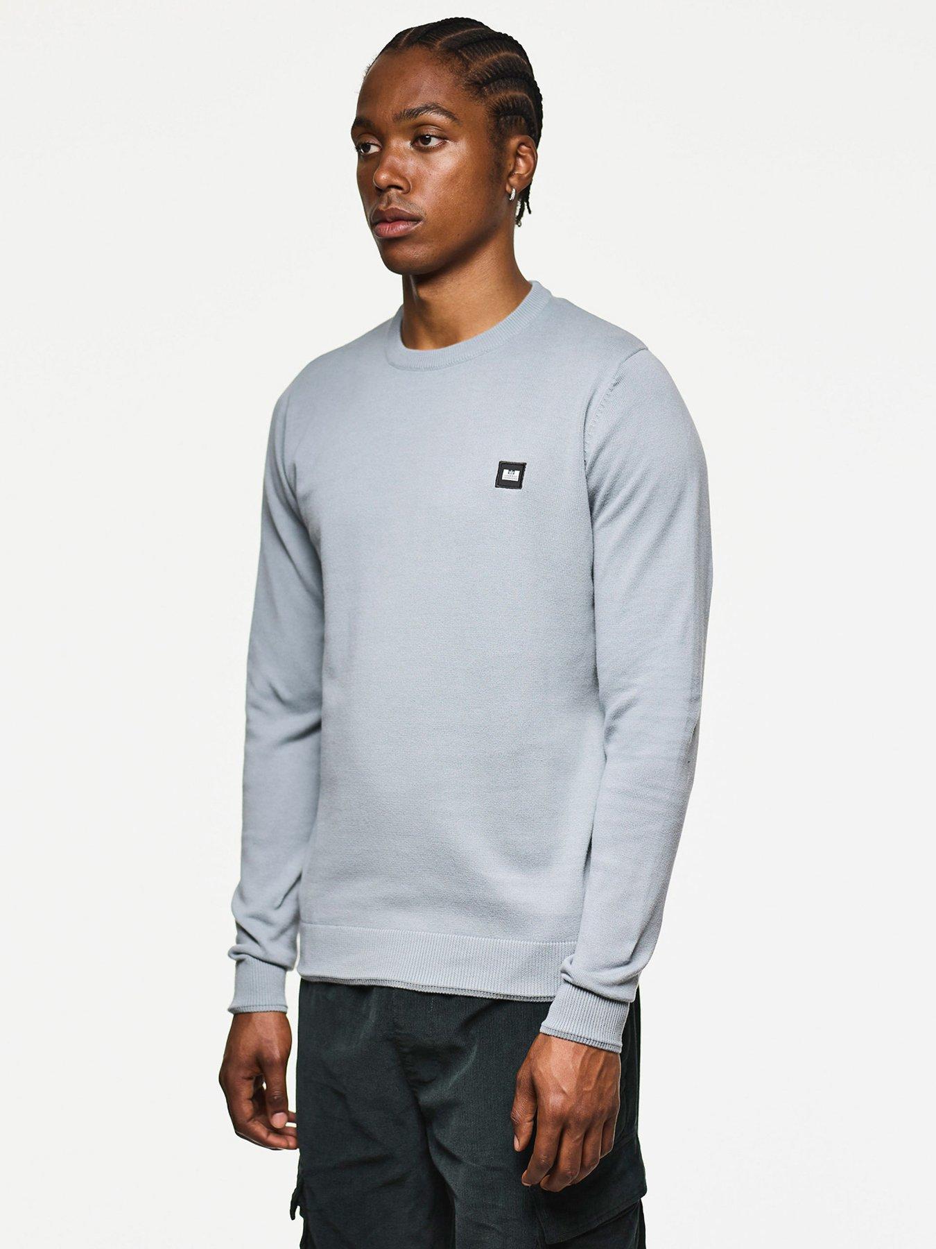 Weekend Offender Solace Crew Knitted Sweatshirt - Grey