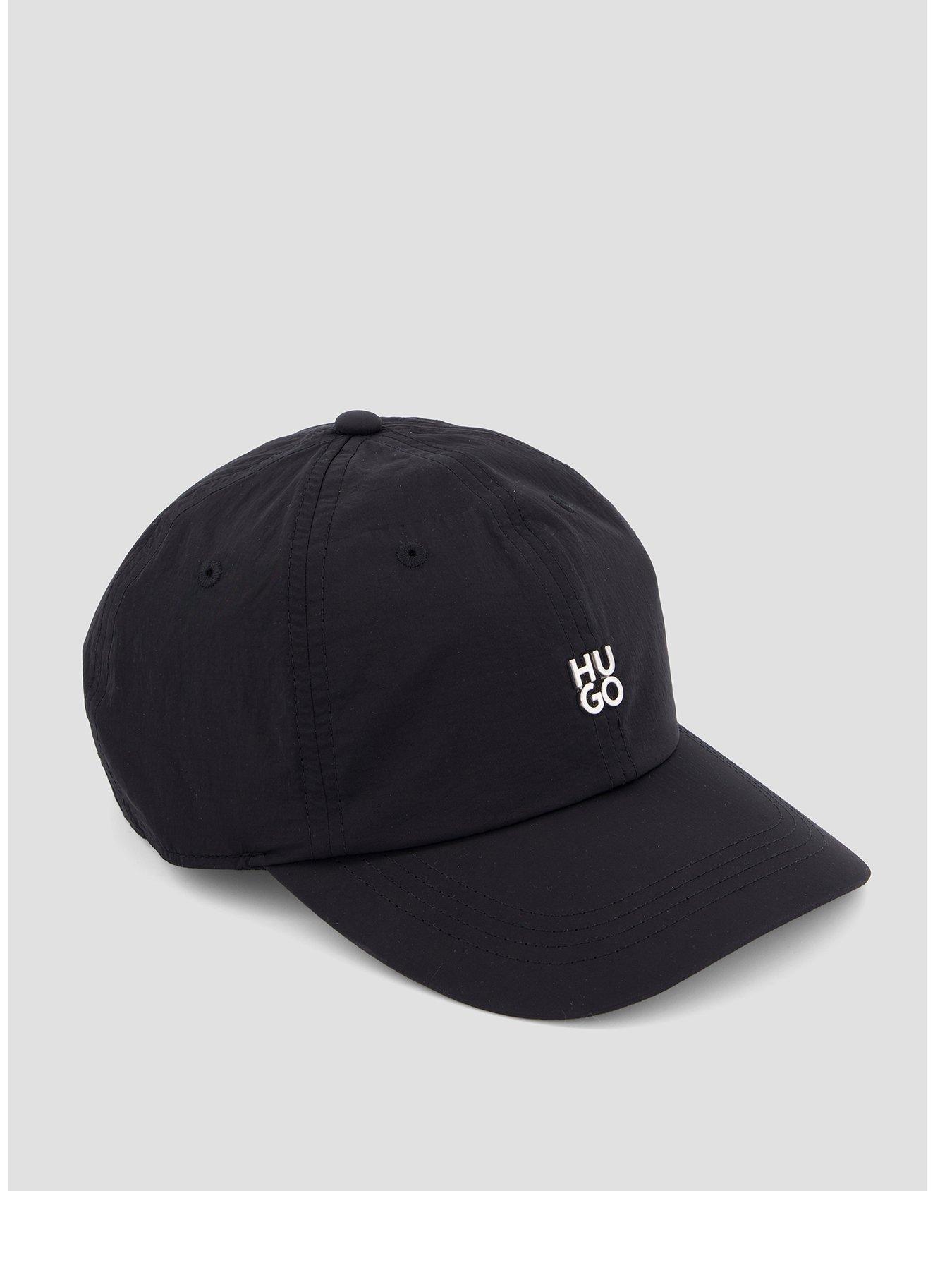 HUGO: Nickel Stacked Logo Baseball Cap - Black