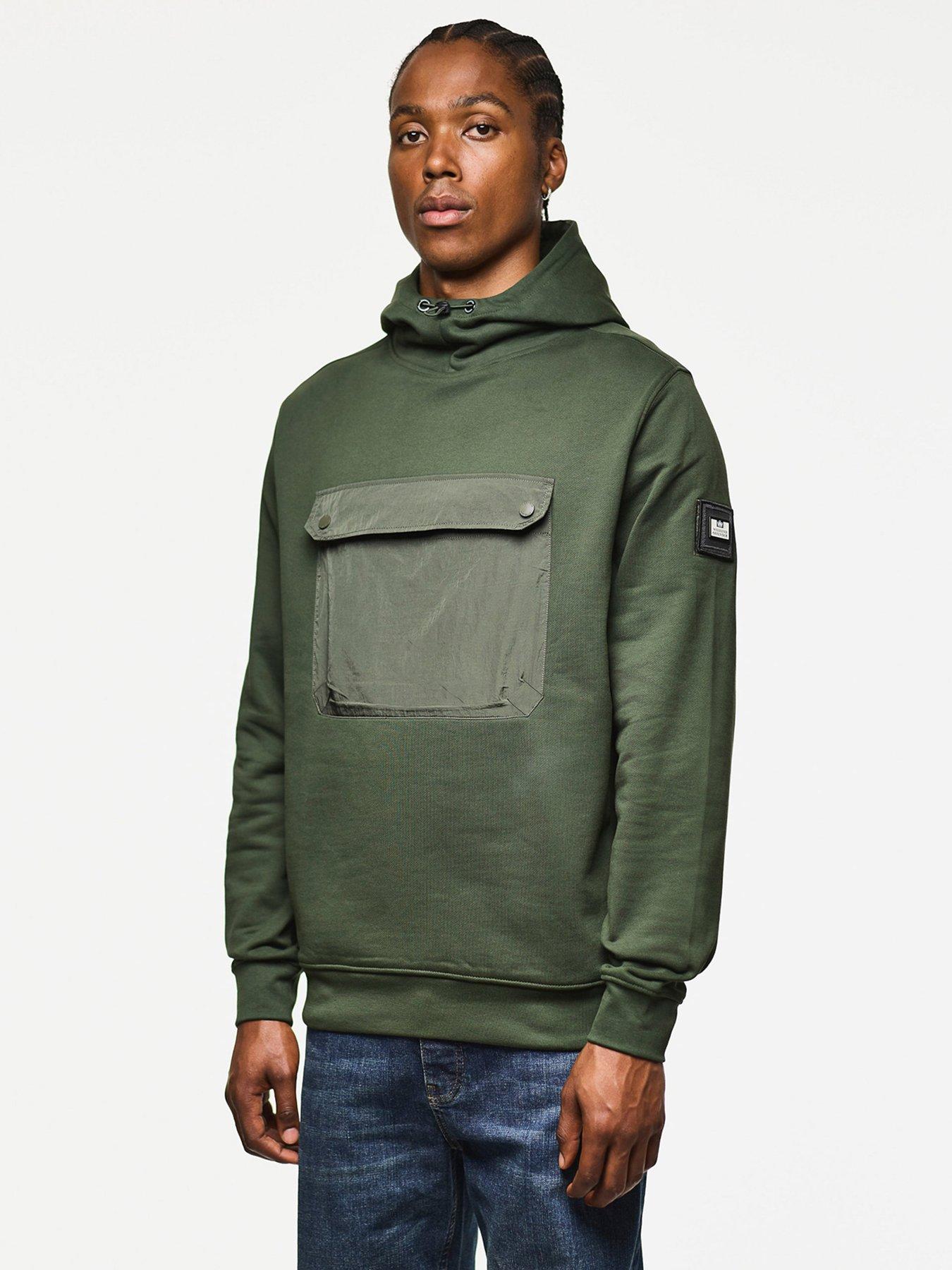Weekend Offender Depper Chest Pocket Hoodie - Dark Green