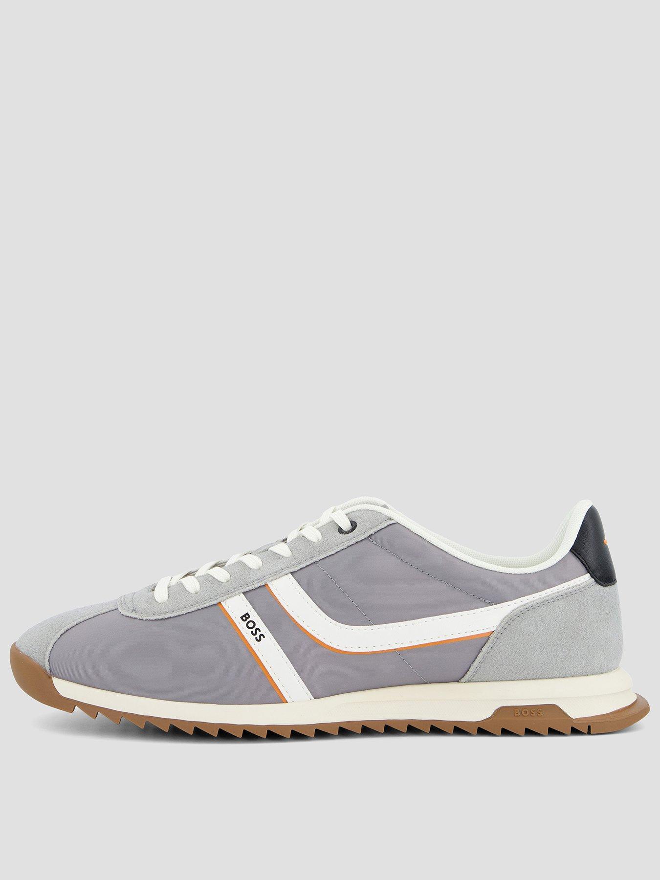 BOSS Orange Zayn Nylon Mix Low Profile Trainers - Grey