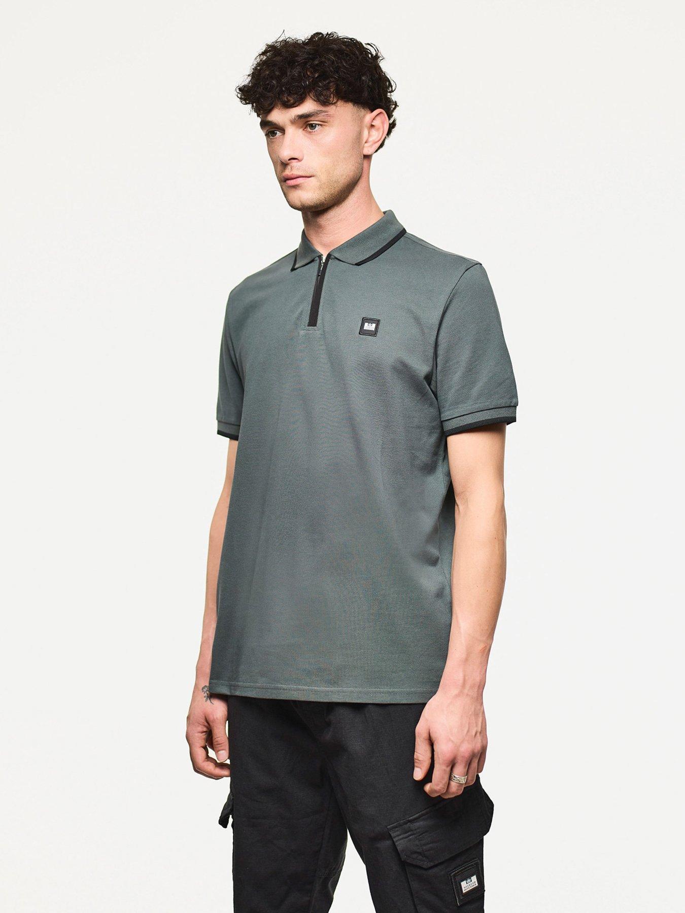 undefined Monti Quarter Zip Polo Shirt - Dark Grey