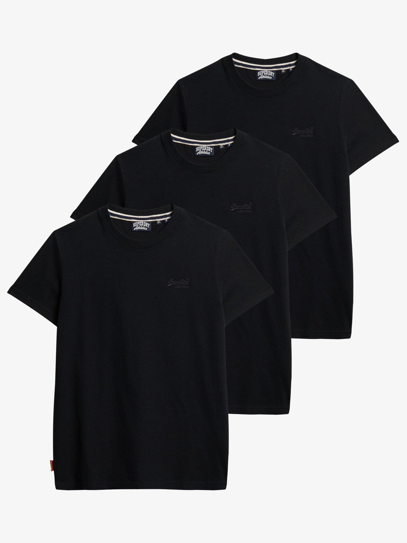Superdry Essential Logo 3 Pack T-shirts - Black