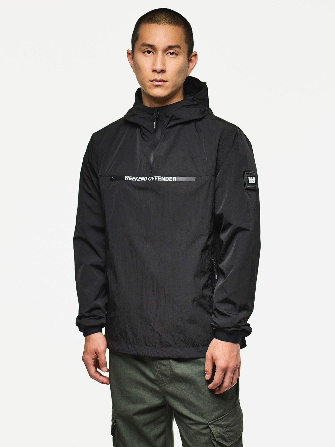 Weekend Offender: Ranglin Chest Pocket Overhead Jacket - Black
