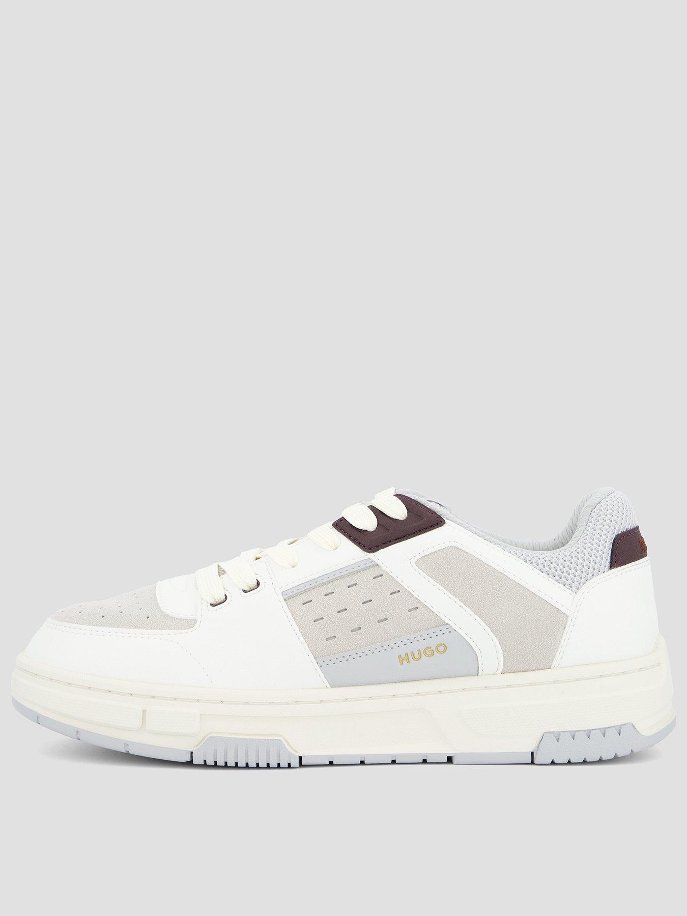 Hugo Yarrow Tenn Pu Suede Trainers - White