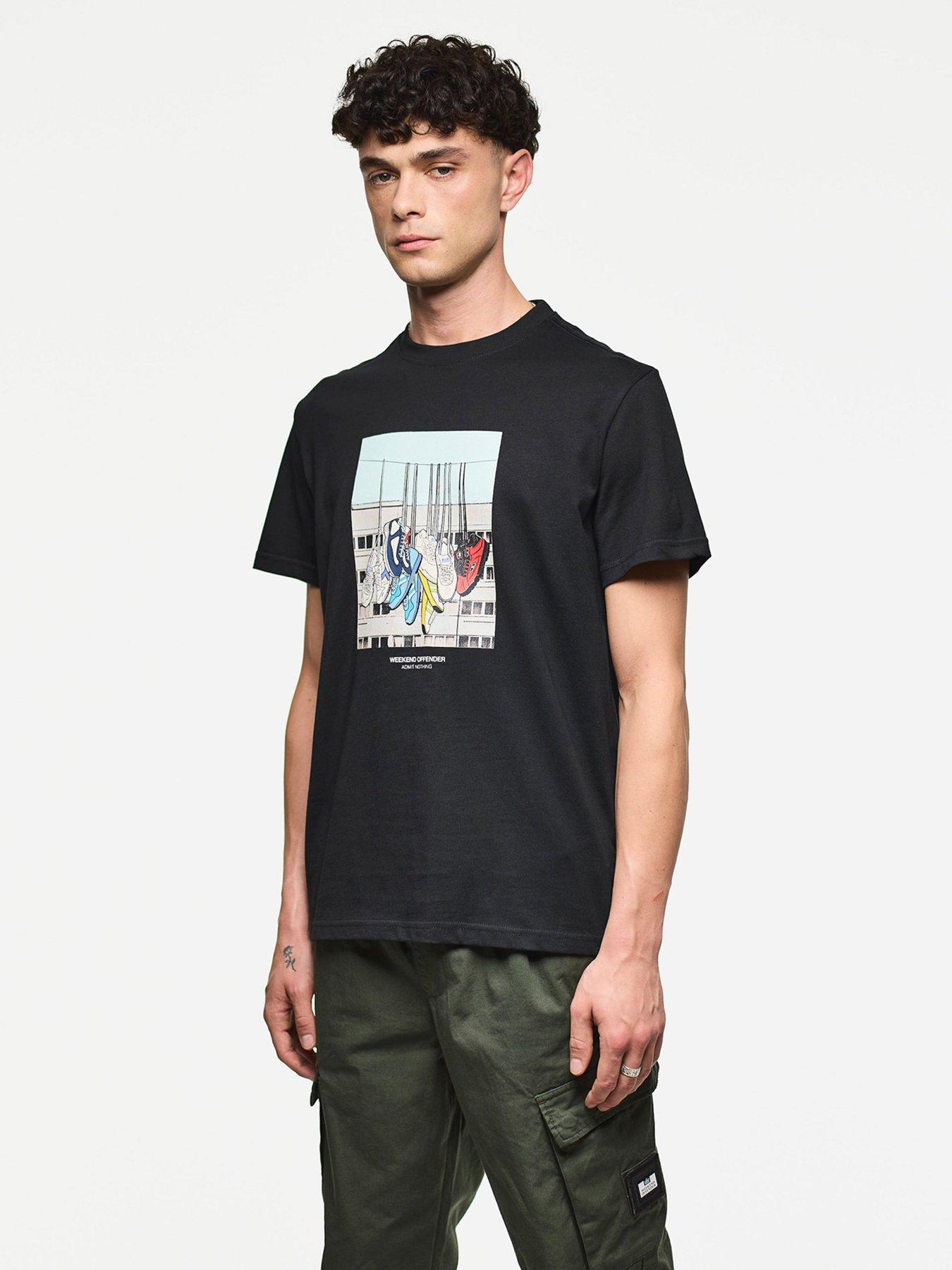 Weekend Offender Battle Line Graphic T-Shirt - Black