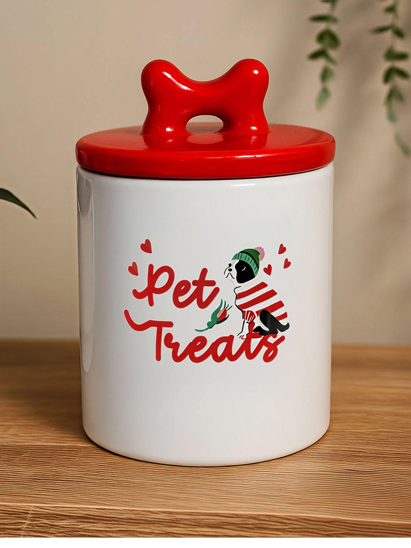 Cath Kidston Dogs  &  Roses Ceramic Pet Treat Jar