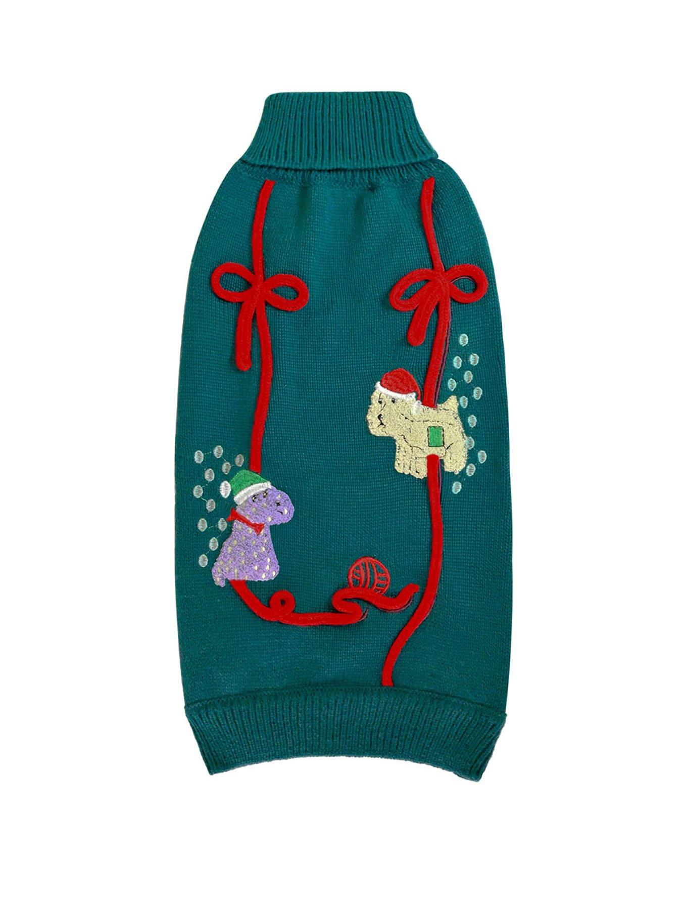 Cath Kidston Dogs  &  Roses Xmas Jumper - Small/Medium