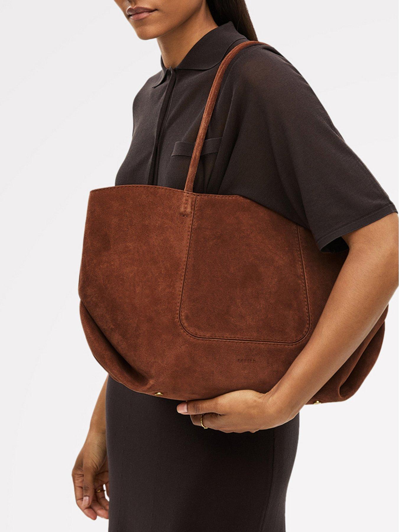 Image 1 of 5 of Radley The Compton Medium Suede Shoulder Bag - Brown