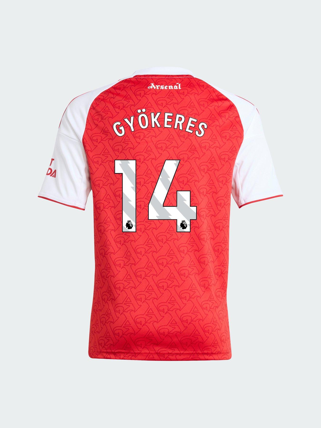 Image 5 of 6 of adidas Personalised&nbsp;Arsenal Junior 25/26 Home Stadium Replica Shirt - Red