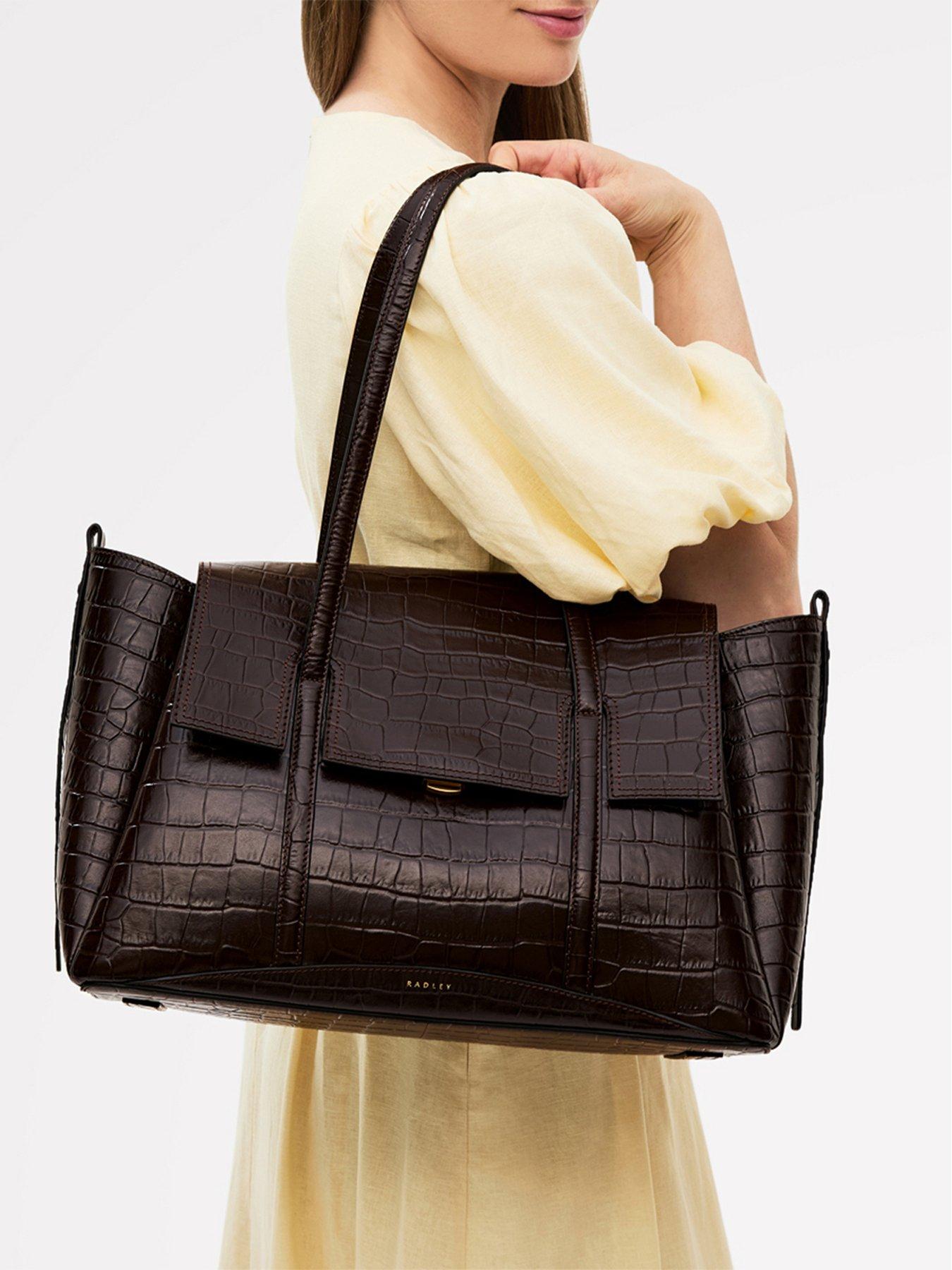 Radley The Chancery - Faux Croc Large Flapover Shoulder