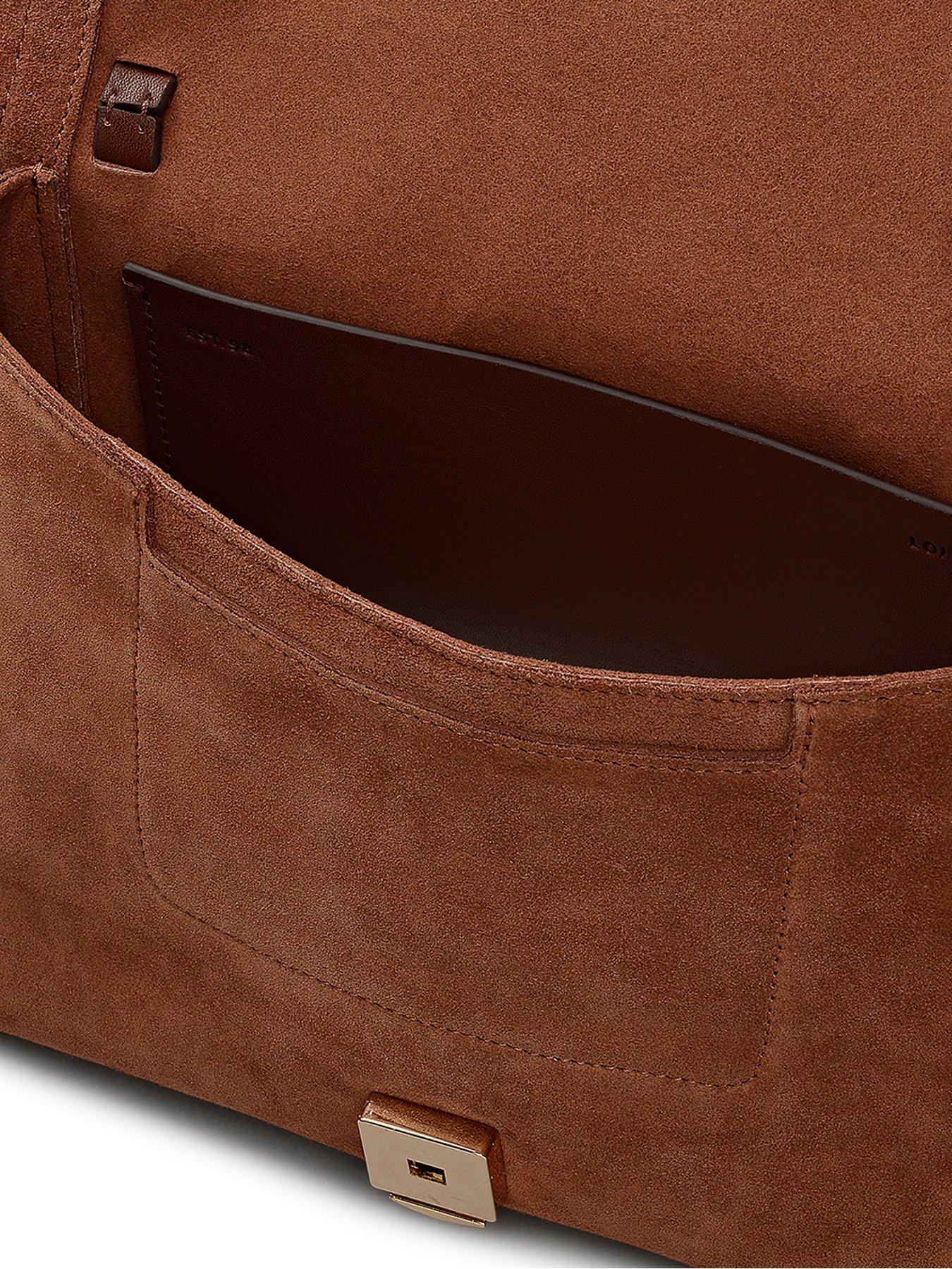 Radley Mercer Street Medium Suede Flapover Shoulder Bag - Brown | Very